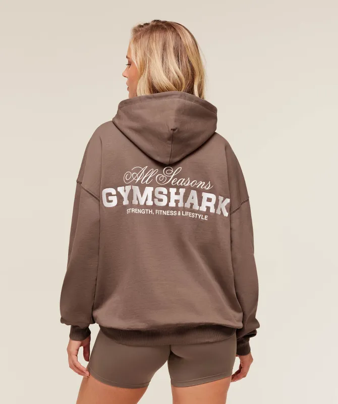 Gymshark All Seasons Graphic Hoodie - Soft Brown sold by Gymshark
