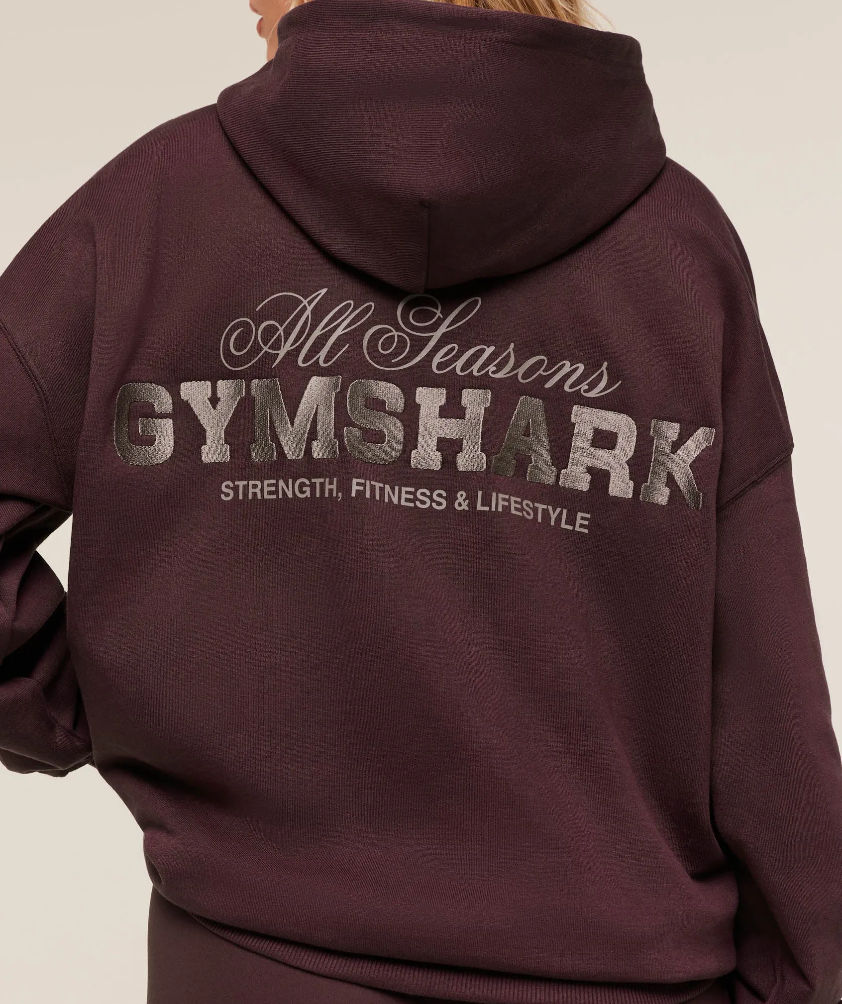 Gymshark All Seasons Graphic Hoodie - GS Cherry Purple sold by Gymshark product image thumbnail 5
