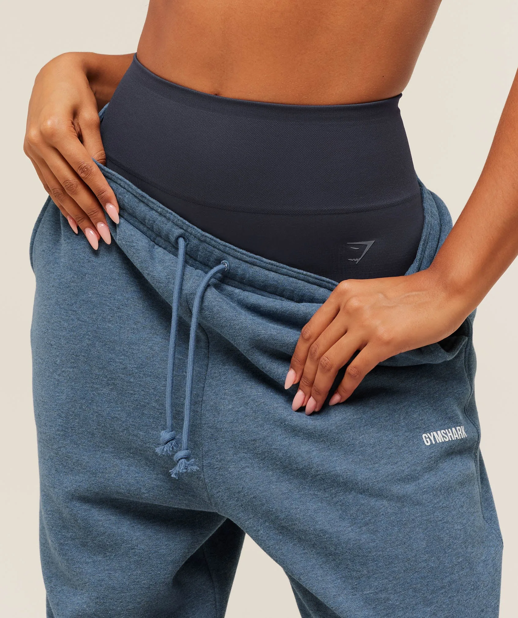Gymshark Cosy Luxe Cuffed Joggers - Compound Blue Marl sold by Gymshark product image thumbnail 5