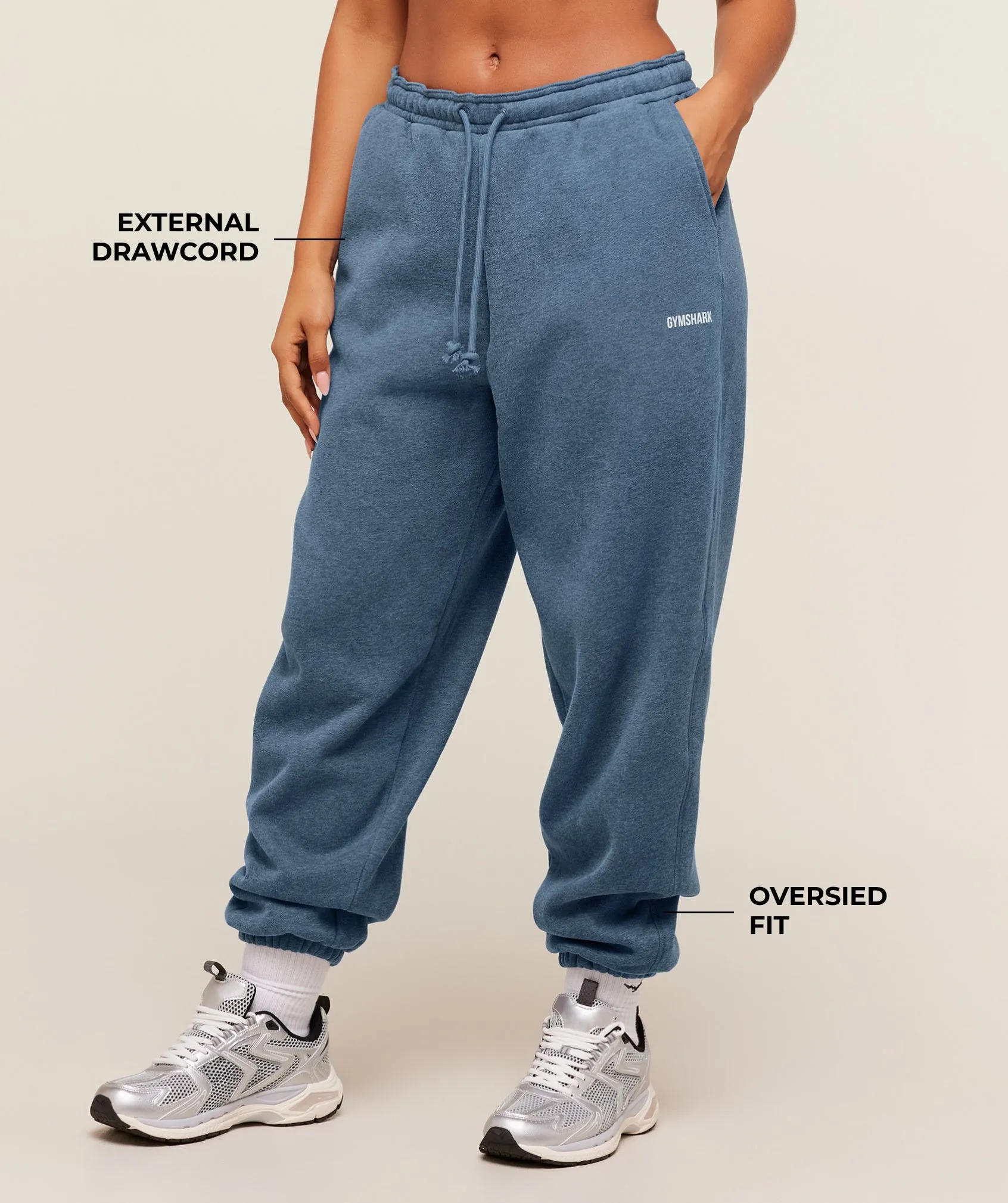 Gymshark Cosy Luxe Cuffed Joggers - Compound Blue Marl sold by Gymshark product image thumbnail 2