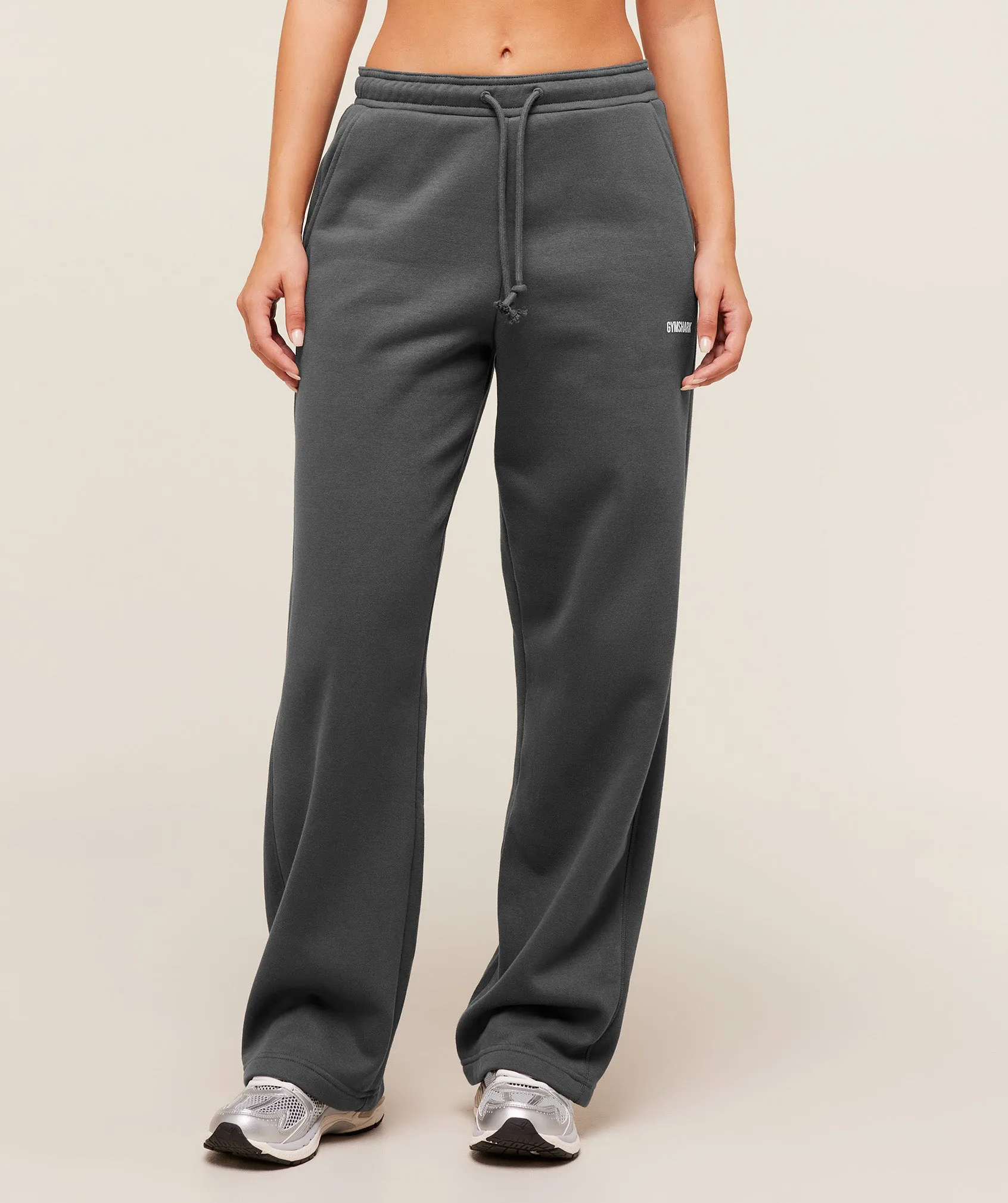 Gymshark Cosy Luxe Straight Leg Regular Joggers - Onyx Grey sold by Gymshark