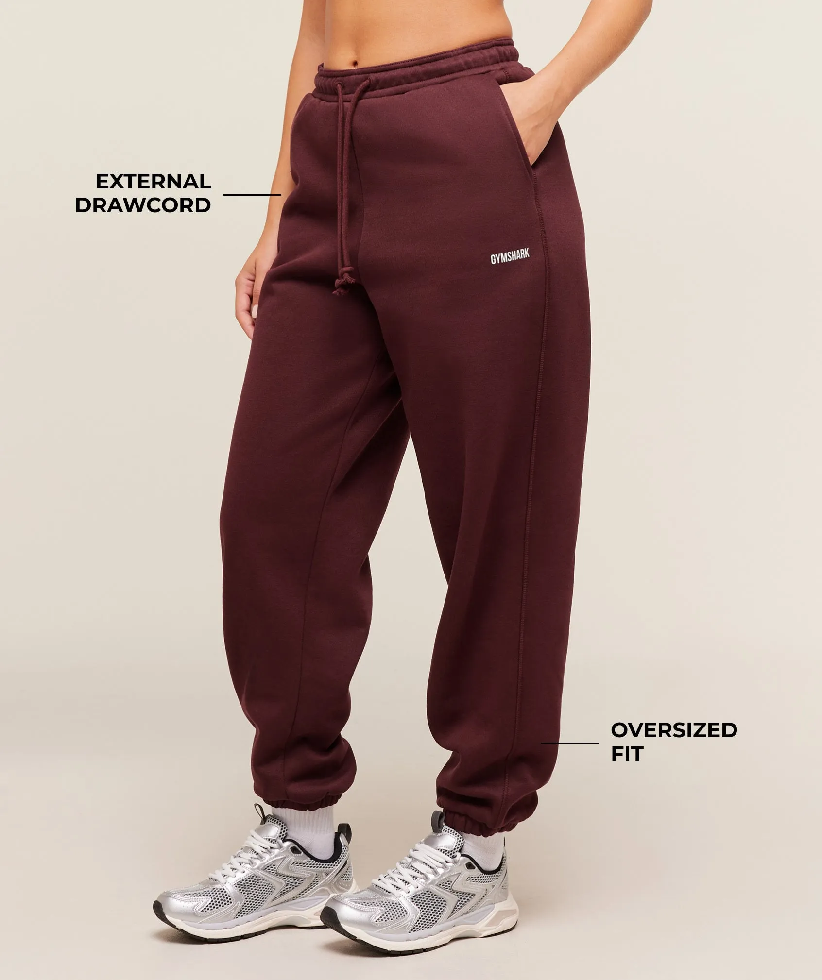Gymshark Cosy Luxe Cuffed Joggers - Rich Maroon sold by Gymshark product image thumbnail 2