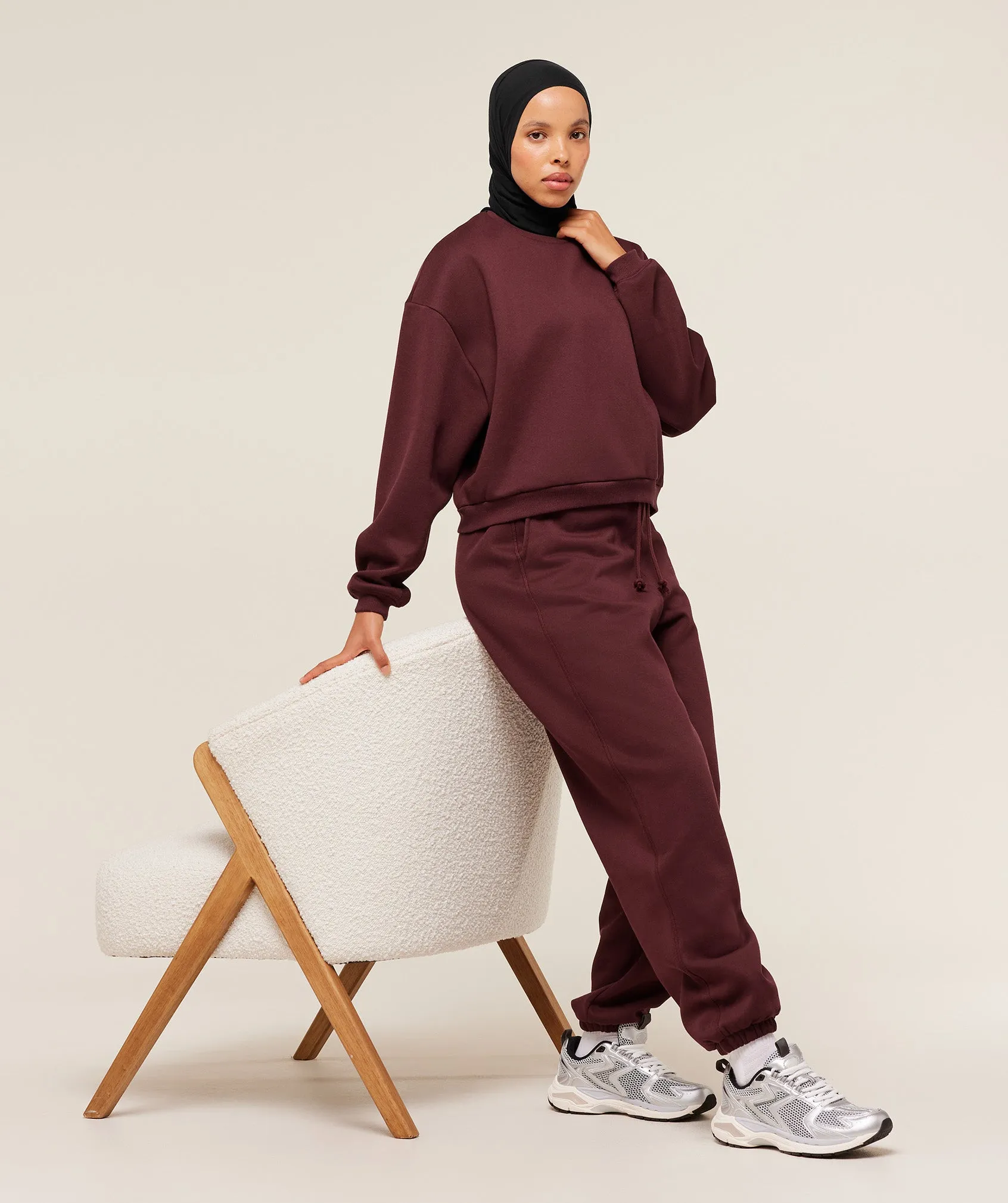 Gymshark Cosy Luxe Cuffed Joggers - Rich Maroon sold by Gymshark product image thumbnail 5