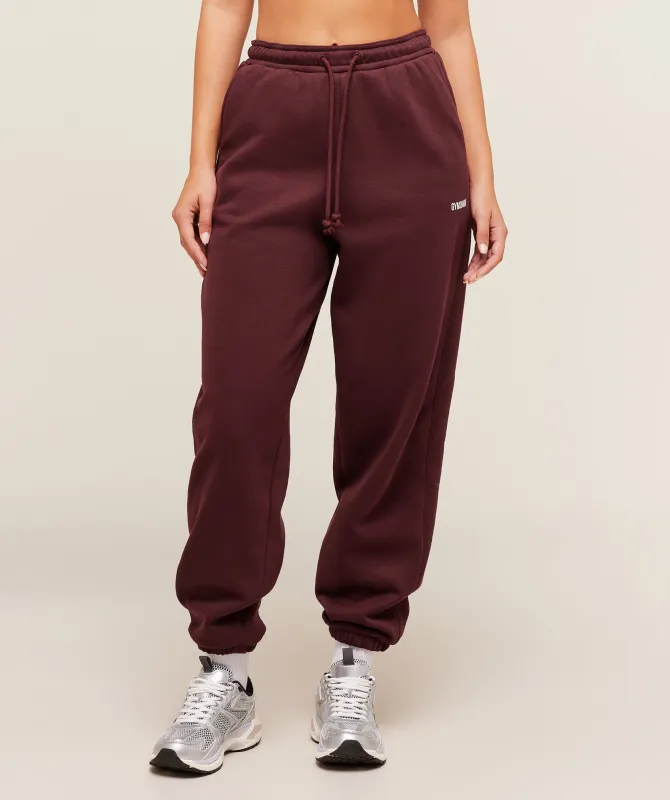 Gymshark Cosy Luxe Cuffed Joggers - Rich Maroon sold by Gymshark