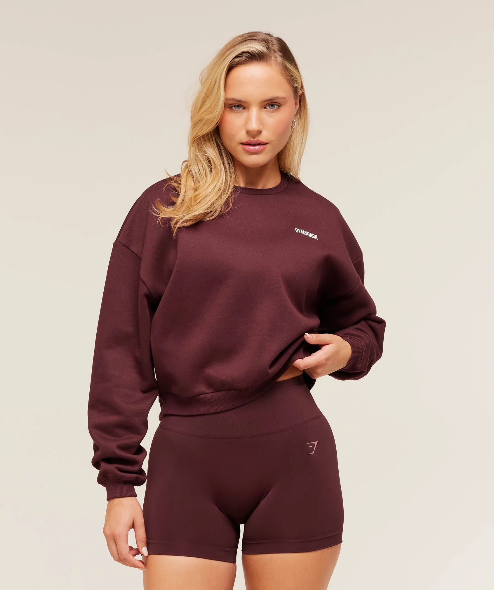 Gymshark Cosy Luxe Sweatshirt - Rich Maroon sold by Gymshark
