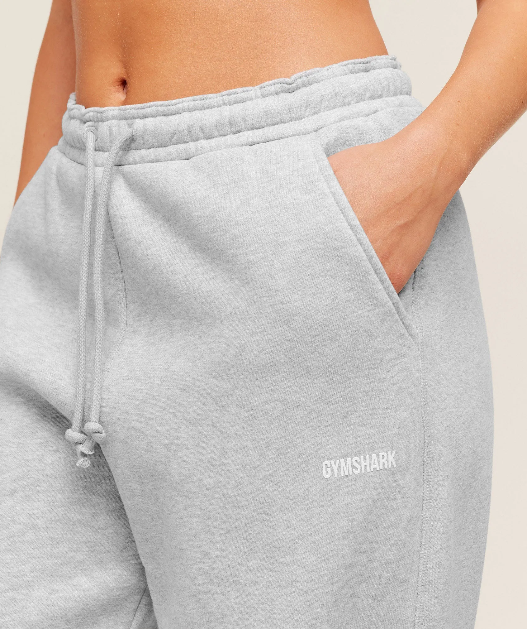 Gymshark Cosy Luxe Straight Leg Regular Joggers - Soft Grey Marl sold by Gymshark product image thumbnail 4