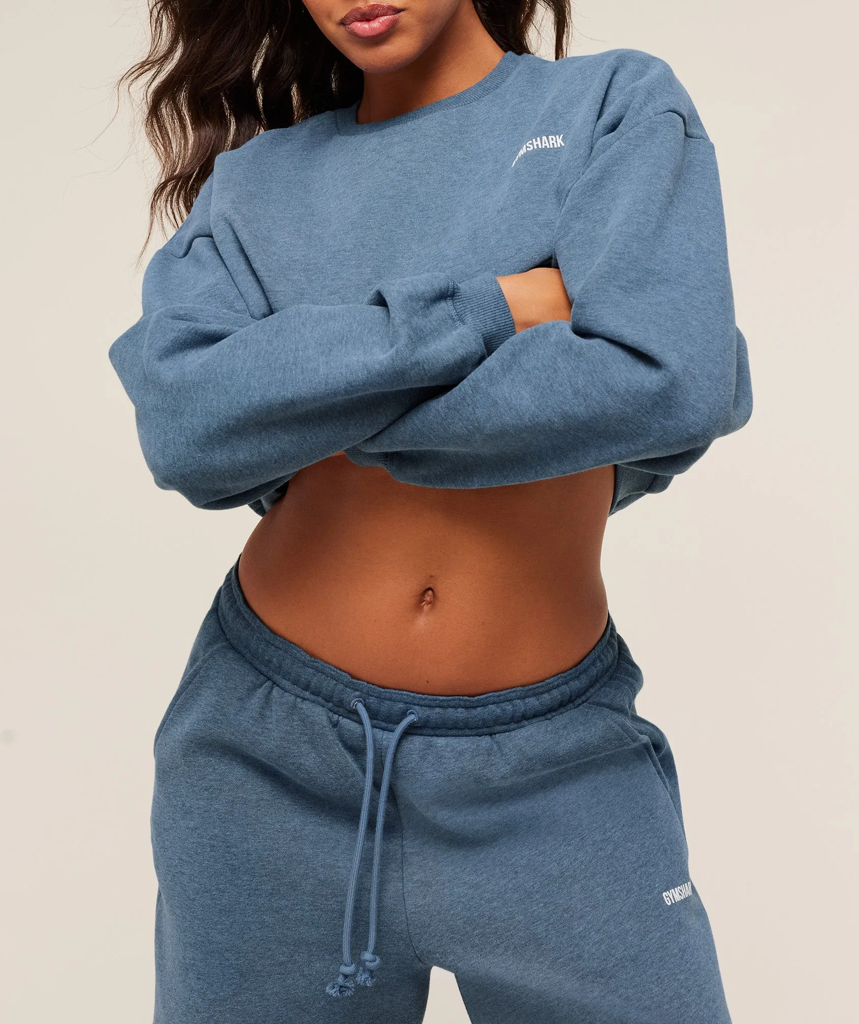 Gymshark Cosy Luxe Sweatshirt - Bros Compound Blue Marl sold by Gymshark product image thumbnail 5