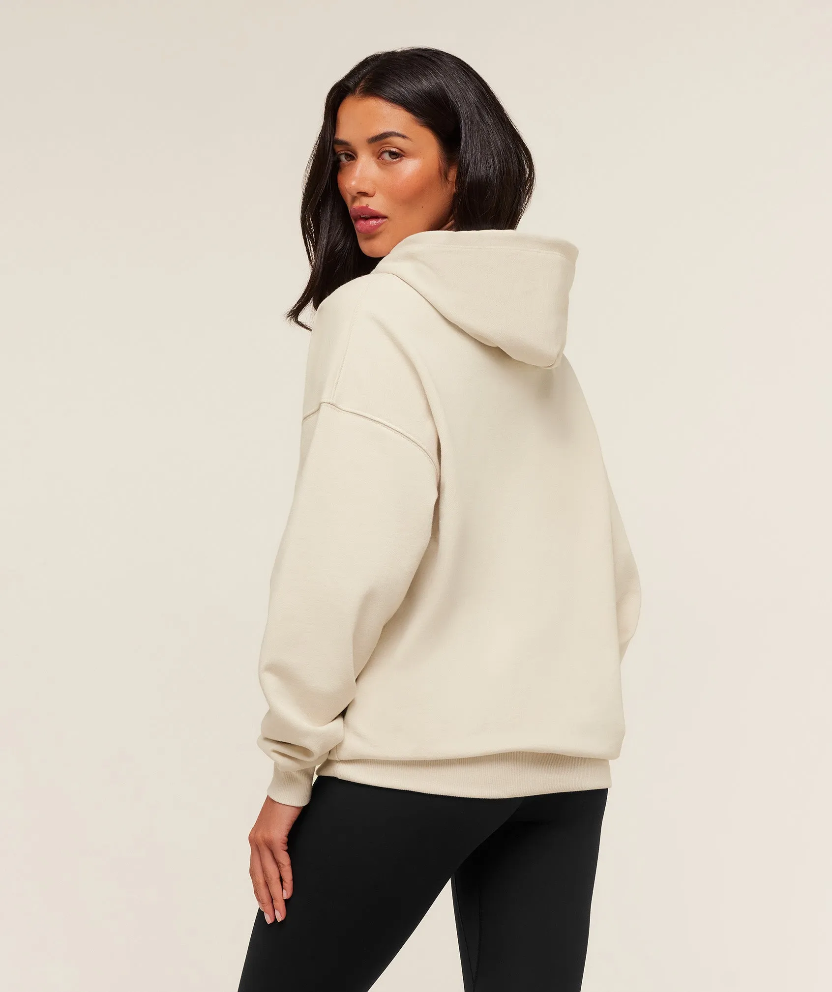 Gymshark Embossed Graphic Oversized Hoodie - Oat White sold by Gymshark product image thumbnail 2
