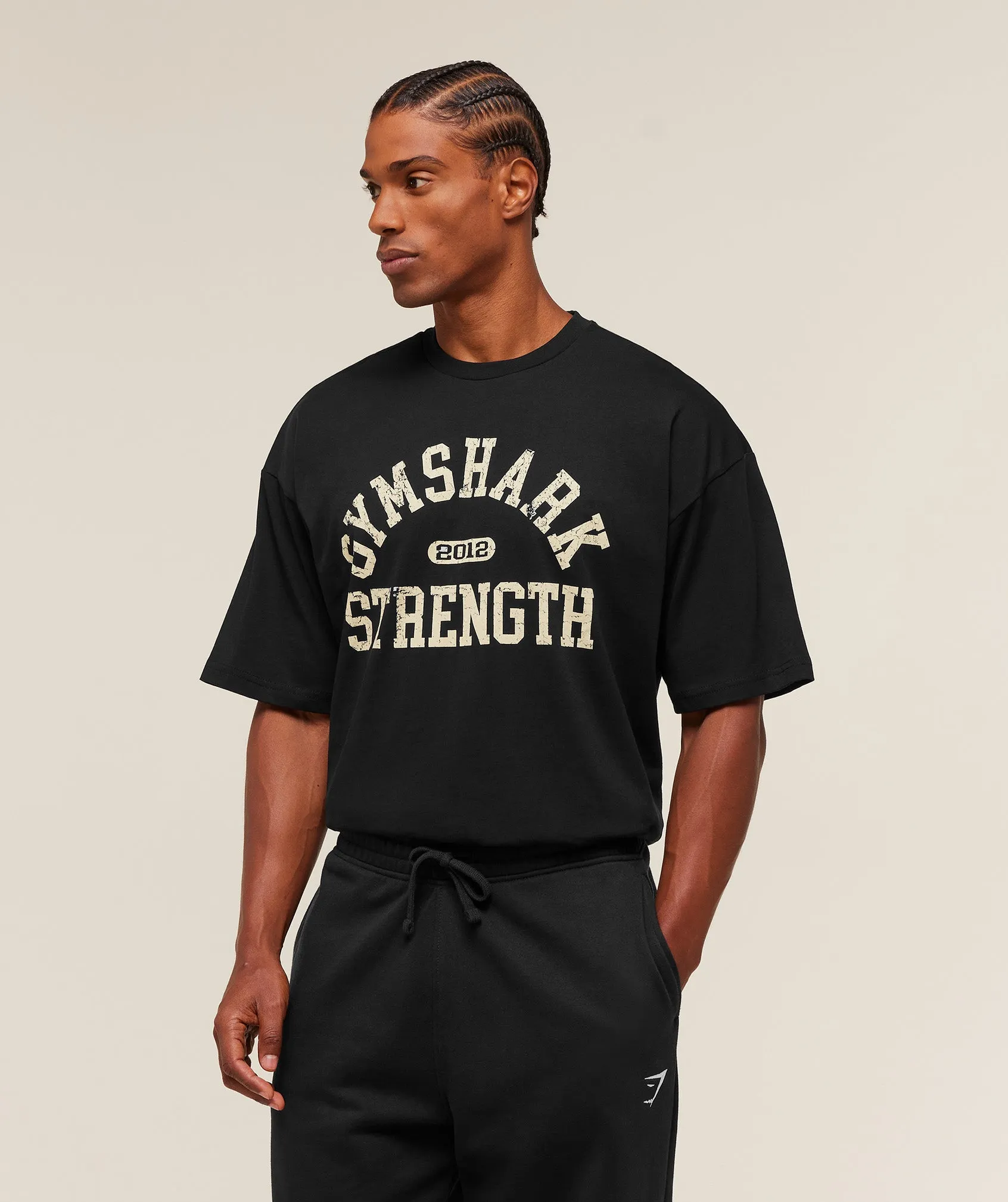 Gymshark 2012 Strength T-Shirt - Black sold by Gymshark product image thumbnail 3