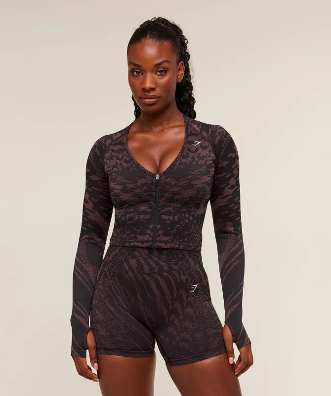 Gymshark Adapt Houndstooth Jacket - Black/Reset Pink sold by Gymshark