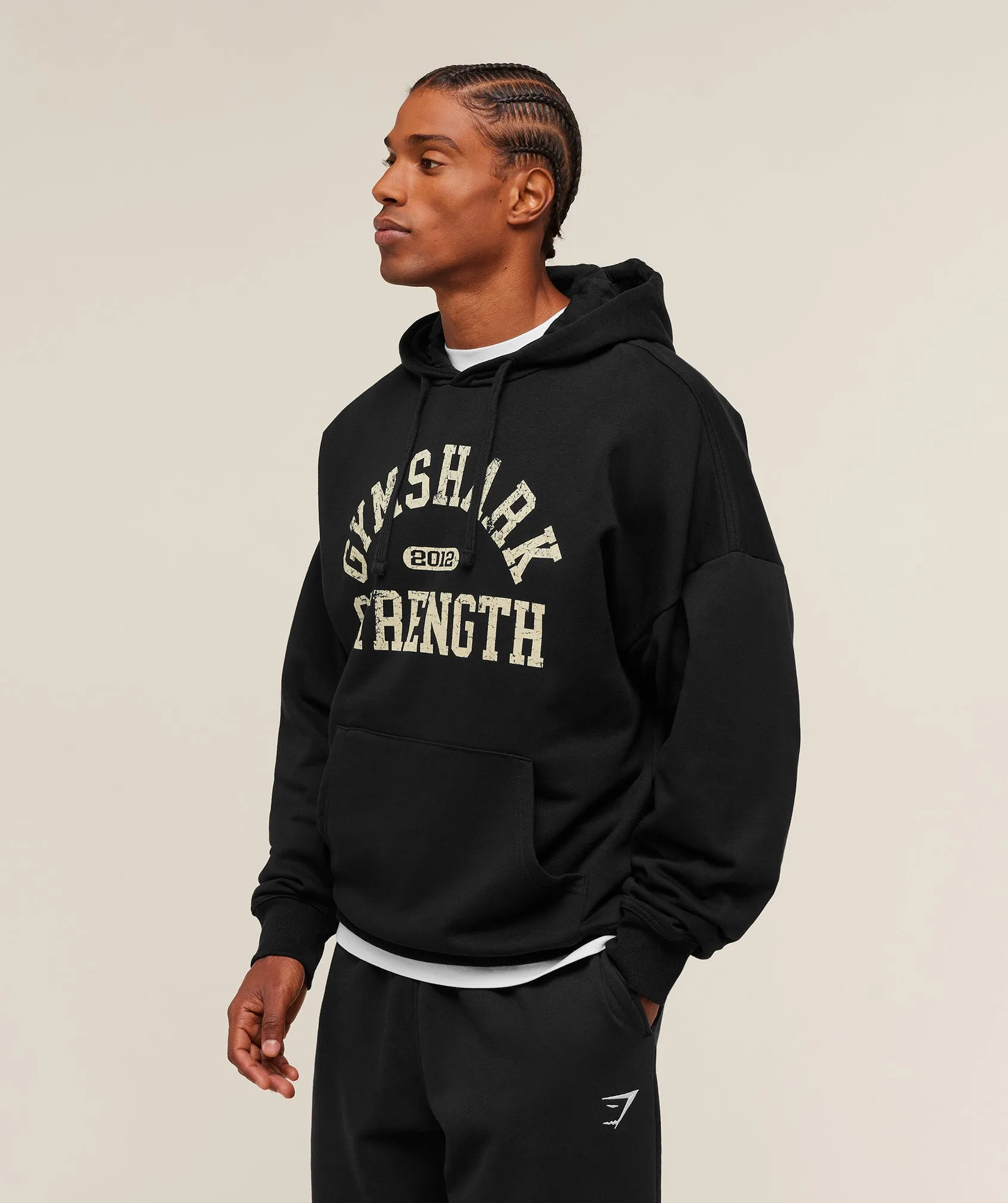 Gymshark 2012 Strength Hoodie - Black sold by Gymshark product image thumbnail 3