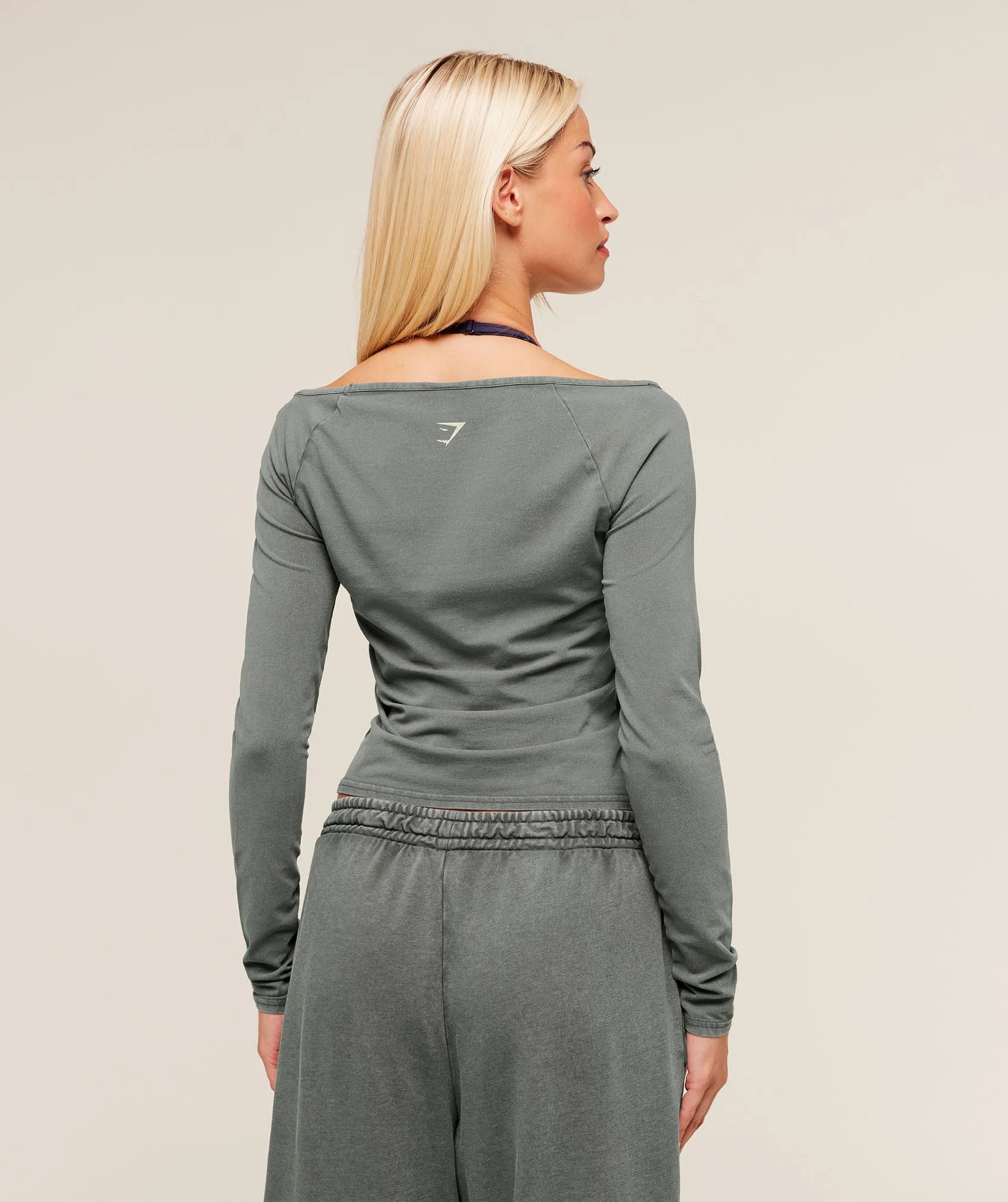 Gymshark Gymshark Lifting Club 2012 Graphic Long Sleeve Top - Slate Teal/Wash sold by Gymshark product image thumbnail 2