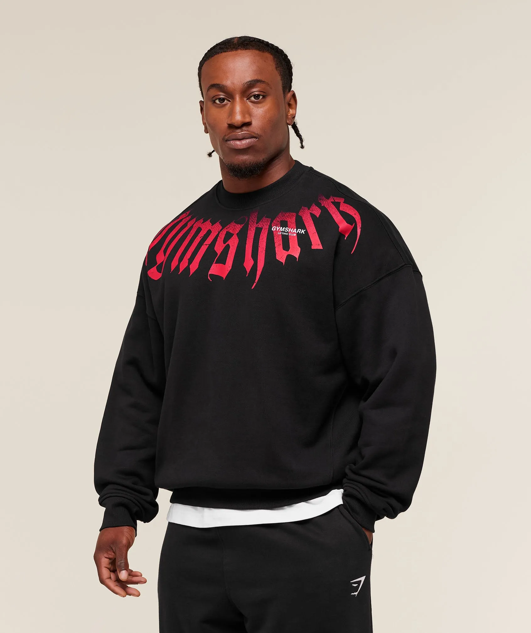 Gymshark Fade Graphic Crew - GS Black sold by Gymshark product image thumbnail 3