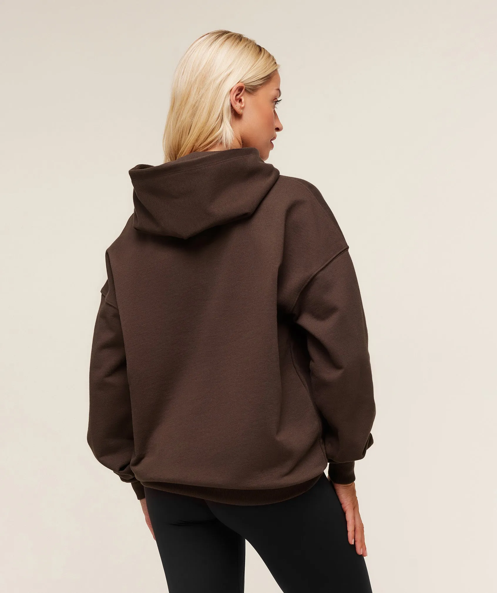 Gymshark Embossed Graphic Oversized Hoodie - Archive Brown sold by Gymshark product image thumbnail 2