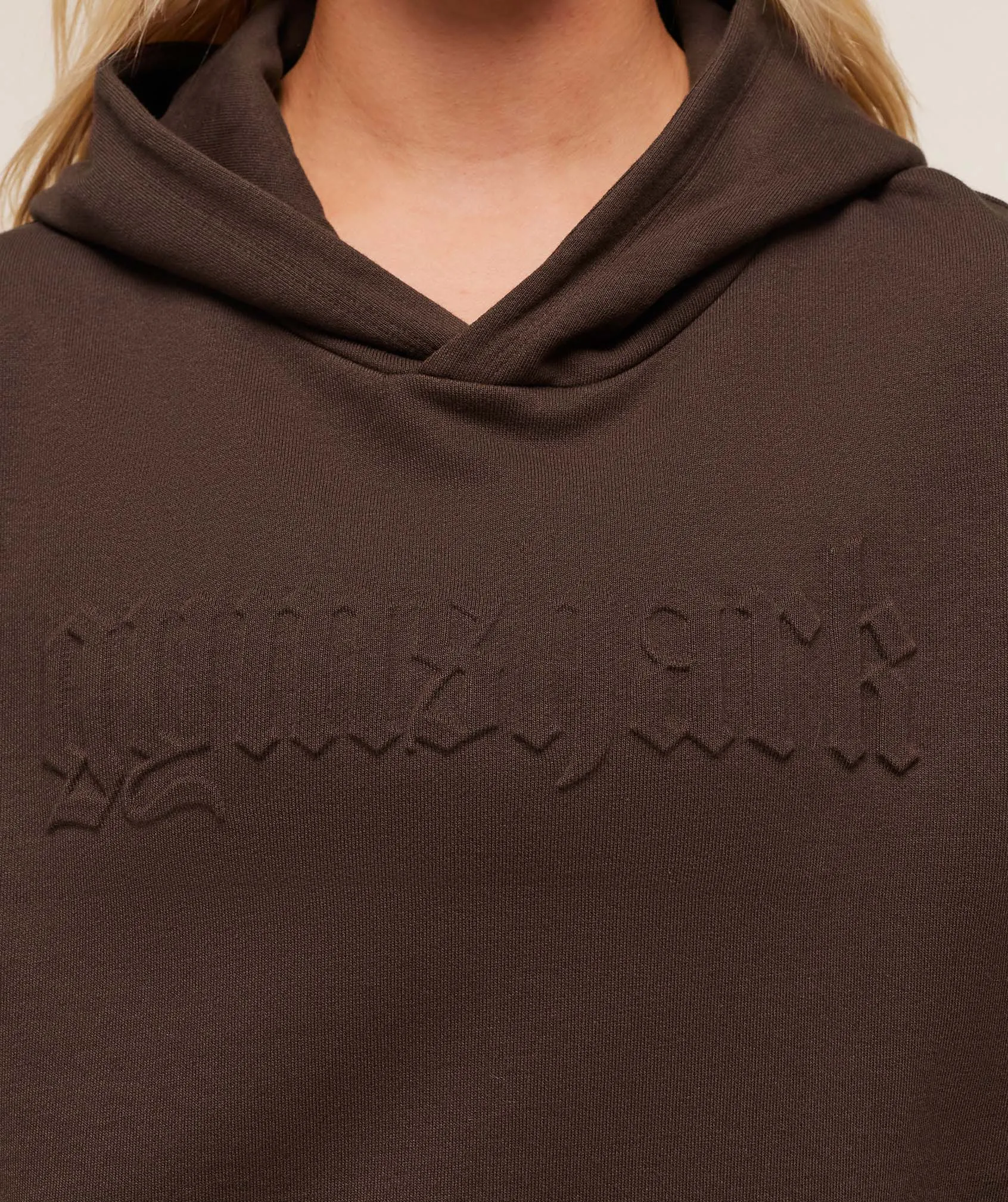 Gymshark Embossed Graphic Oversized Hoodie - Archive Brown sold by Gymshark product image thumbnail 5