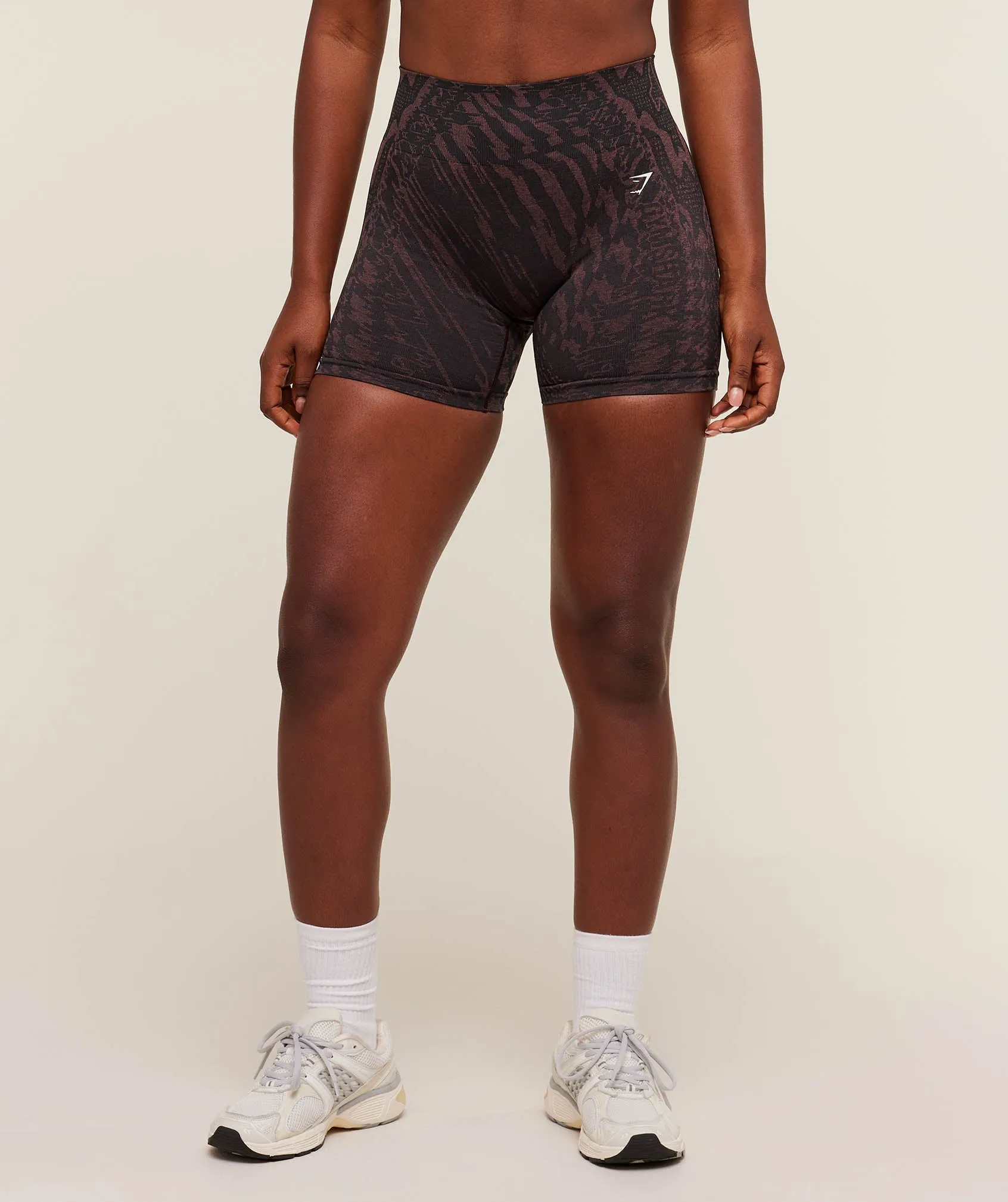 Gymshark Adapt Houndstooth Shorts - Black/Reset Pink sold by Gymshark