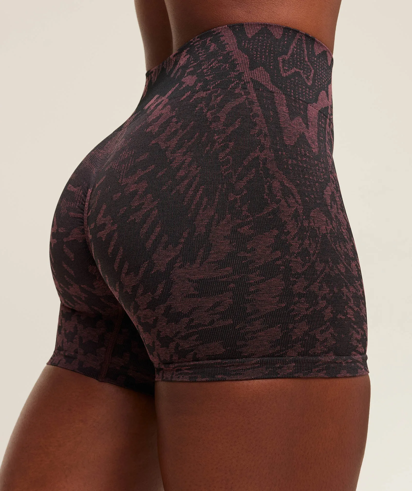 Gymshark Adapt Houndstooth Shorts - Black/Reset Pink sold by Gymshark product image thumbnail 4