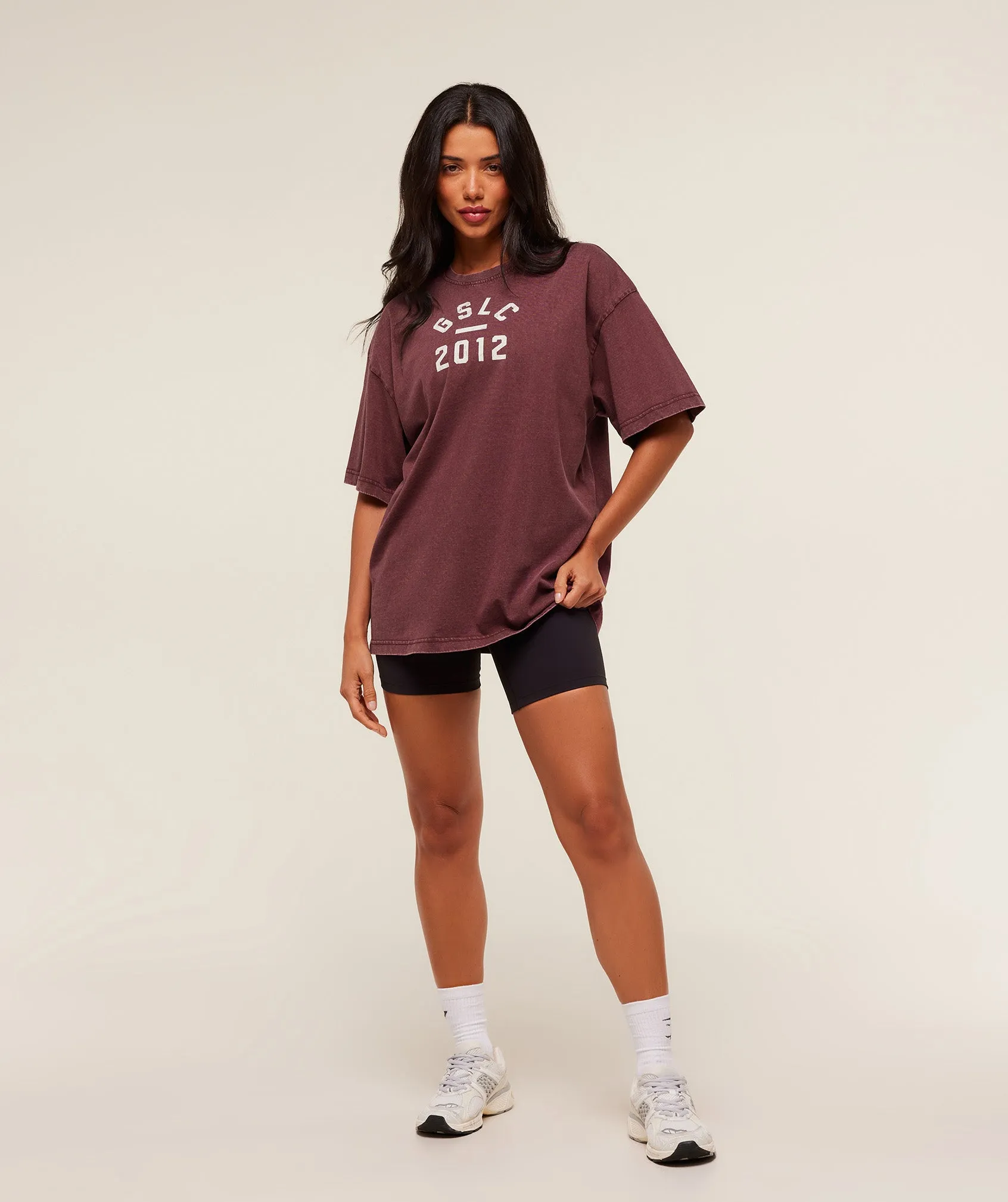 Gymshark Gymshark Lifting Club 2012 Graphic Short Sleeve T-Shirt - Rich Maroon/Wash sold by Gymshark product image thumbnail 4