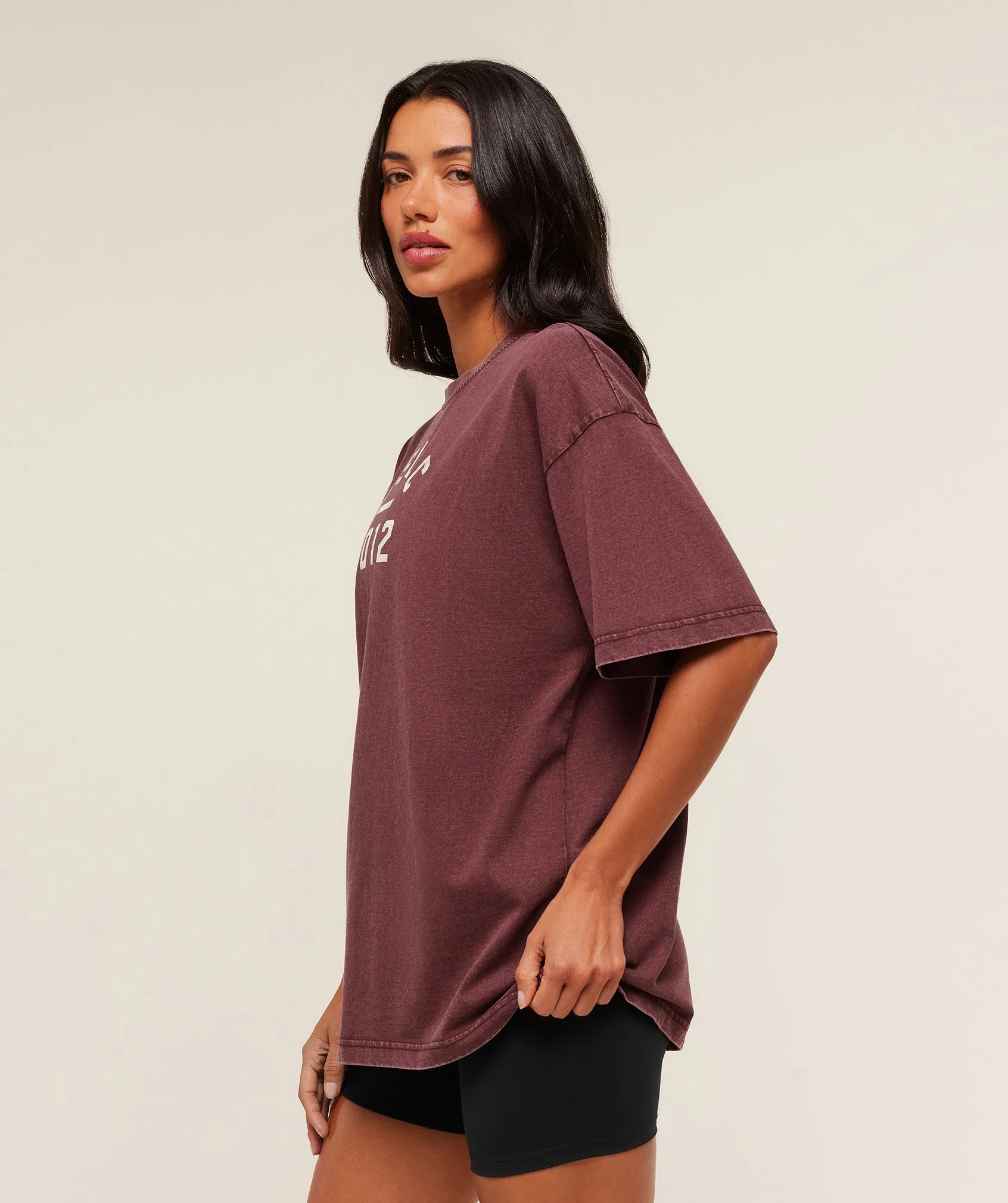 Gymshark Gymshark Lifting Club 2012 Graphic Short Sleeve T-Shirt - Rich Maroon/Wash sold by Gymshark product image thumbnail 3