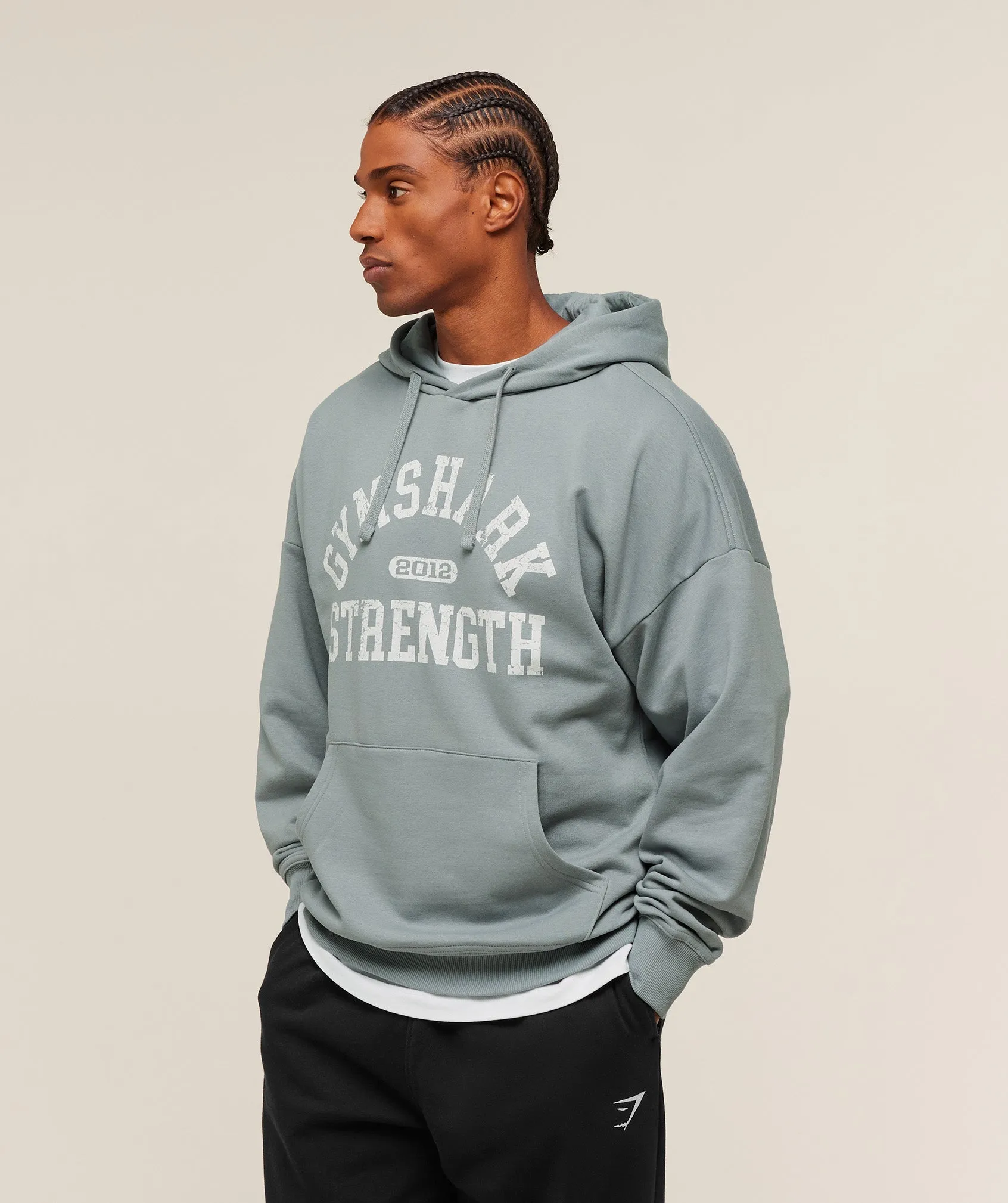 Gymshark 2012 Strength Hoodie - Denim Grey sold by Gymshark product image thumbnail 3