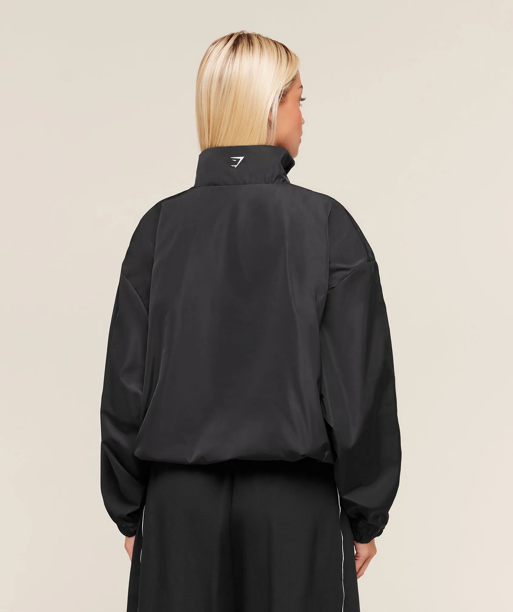 Gymshark Wordmark 1/4 Zip Track Jacket - Black/White sold by Gymshark product image thumbnail 2