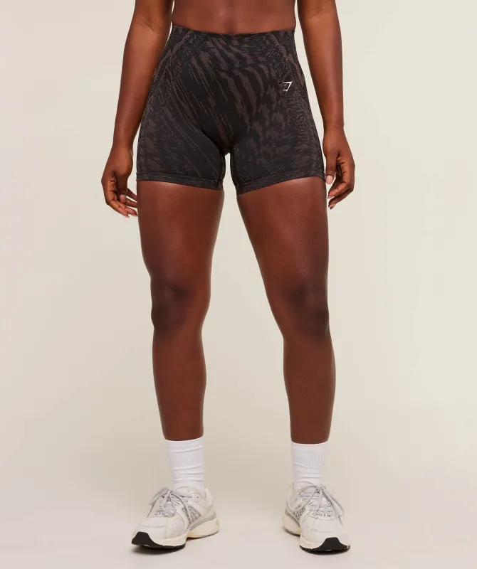 Gymshark Adapt Houndstooth Shorts - Black/Chestnut Pink sold by Gymshark