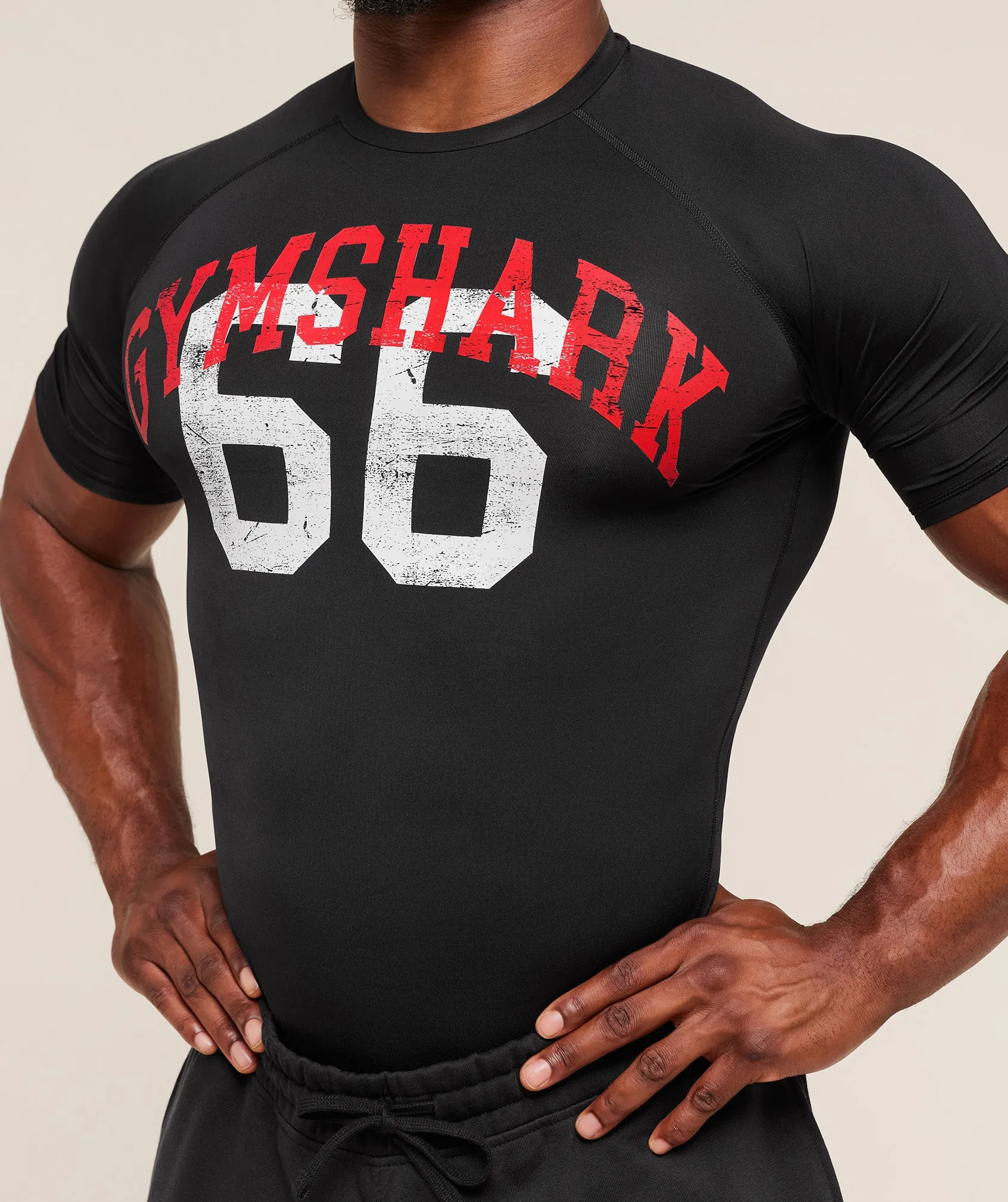 Gymshark Graphic Baselayer T-Shirt - Black sold by Gymshark product image thumbnail 4