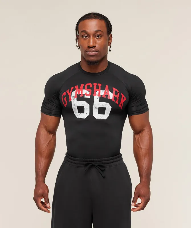 Gymshark Graphic Baselayer T-Shirt - Black sold by Gymshark
