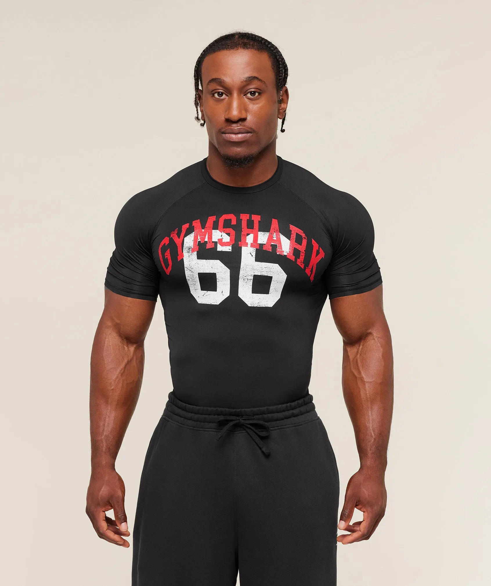 Gymshark Graphic Baselayer T-Shirt - Black sold by Gymshark