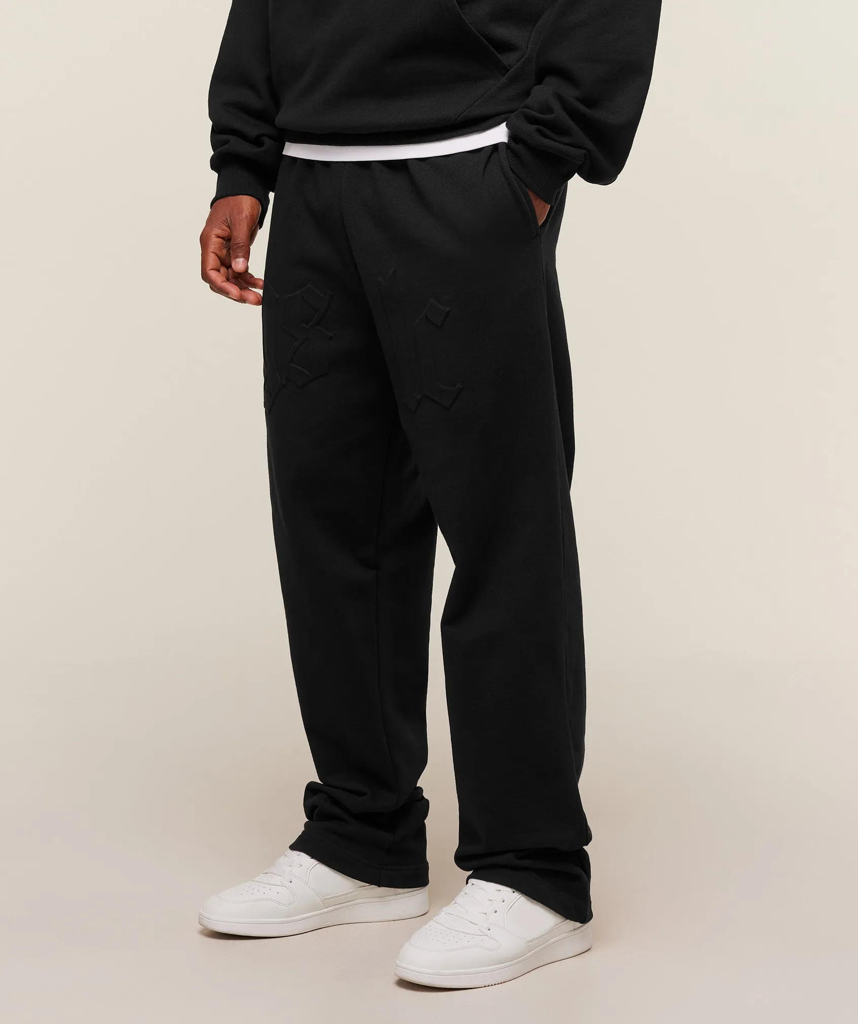 Gymshark Embossed Straight Leg Jogger - Black sold by Gymshark product image thumbnail 2