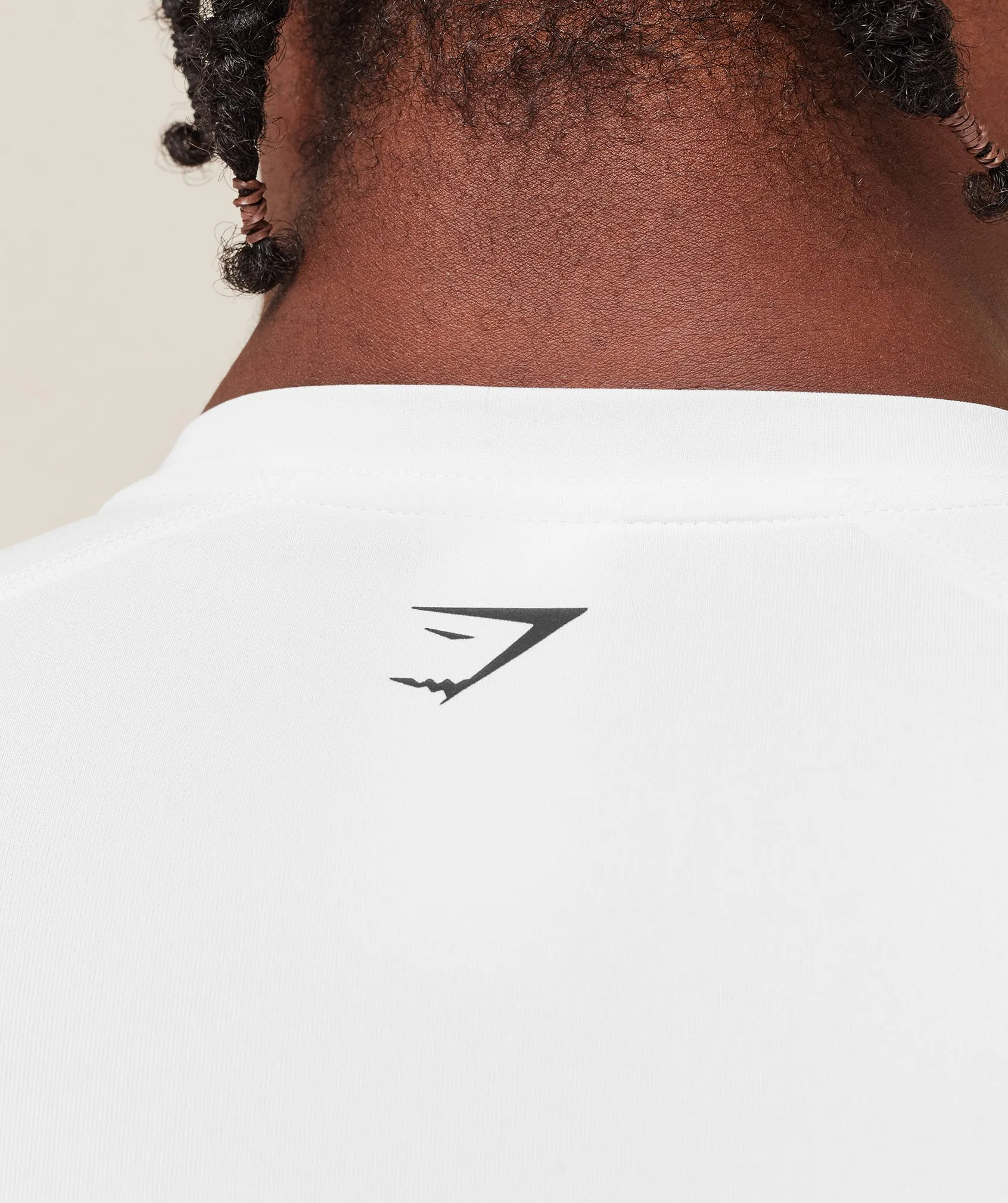Gymshark Graphic Baselayer T-Shirt - White sold by Gymshark product image thumbnail 5