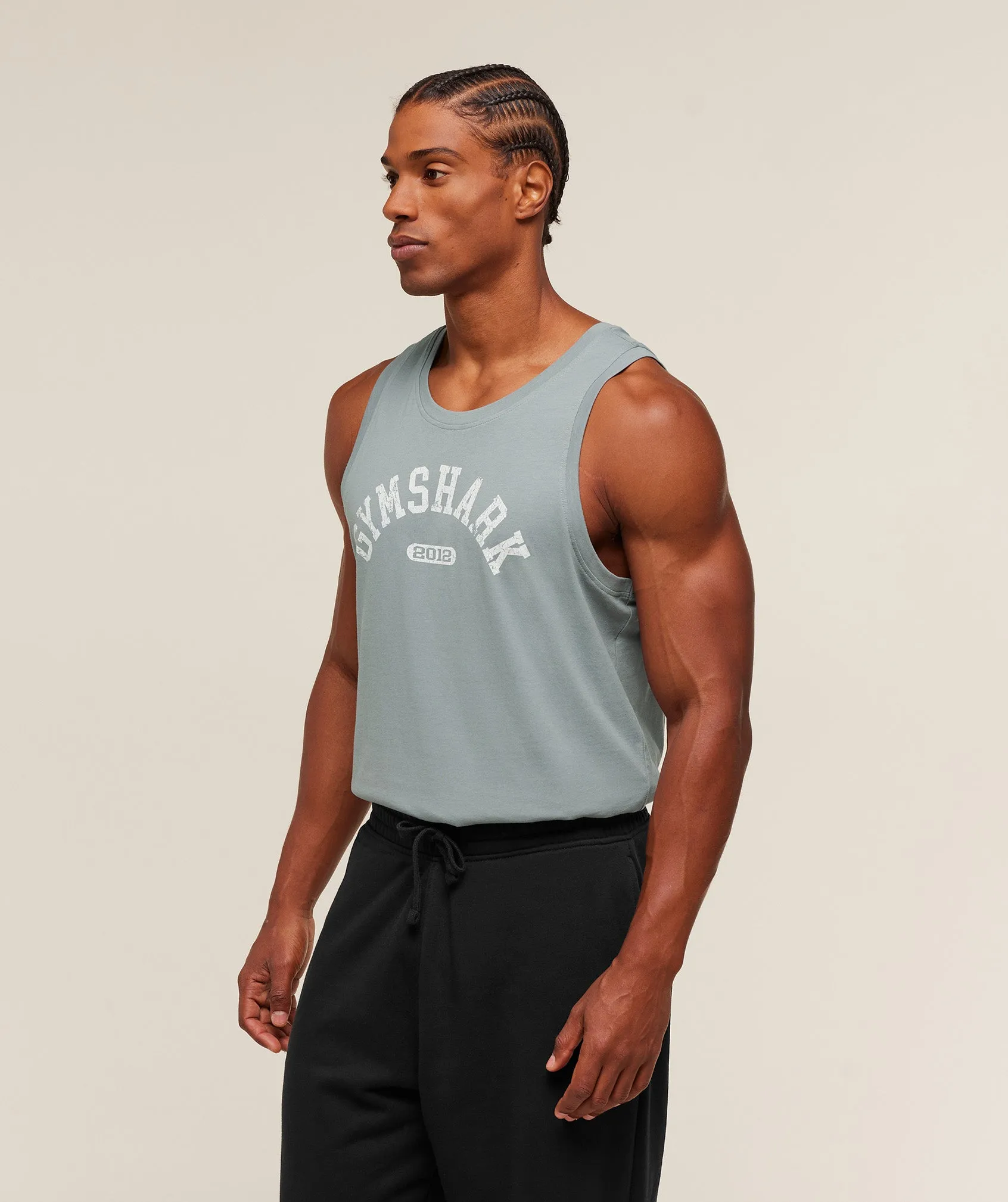 Gymshark 2012 Strength Tank - Denim Grey sold by Gymshark product image thumbnail 3