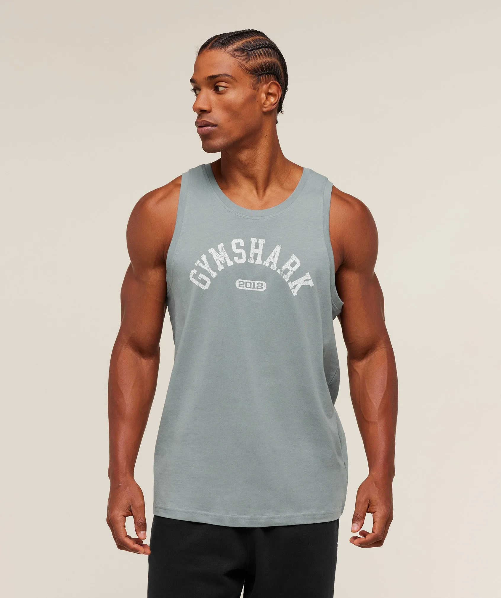 Gymshark 2012 Strength Tank - Denim Grey sold by Gymshark product image thumbnail 4