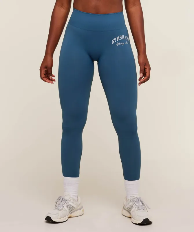 Gymshark Everyday Seamless Lifting Club Leggings - Compound Blue sold by Gymshark