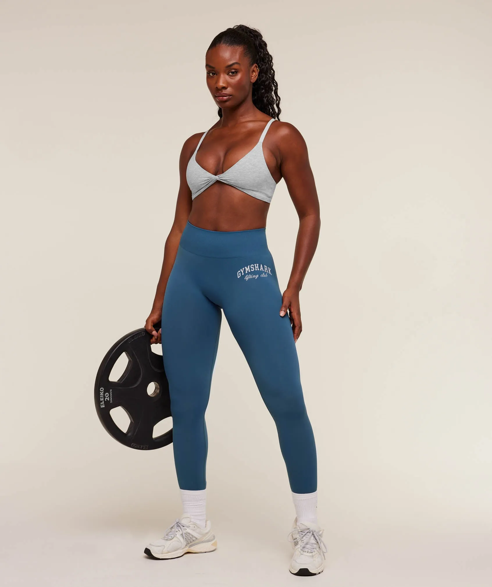 Gymshark Everyday Seamless Lifting Club Leggings - Compound Blue sold by Gymshark product image thumbnail 4