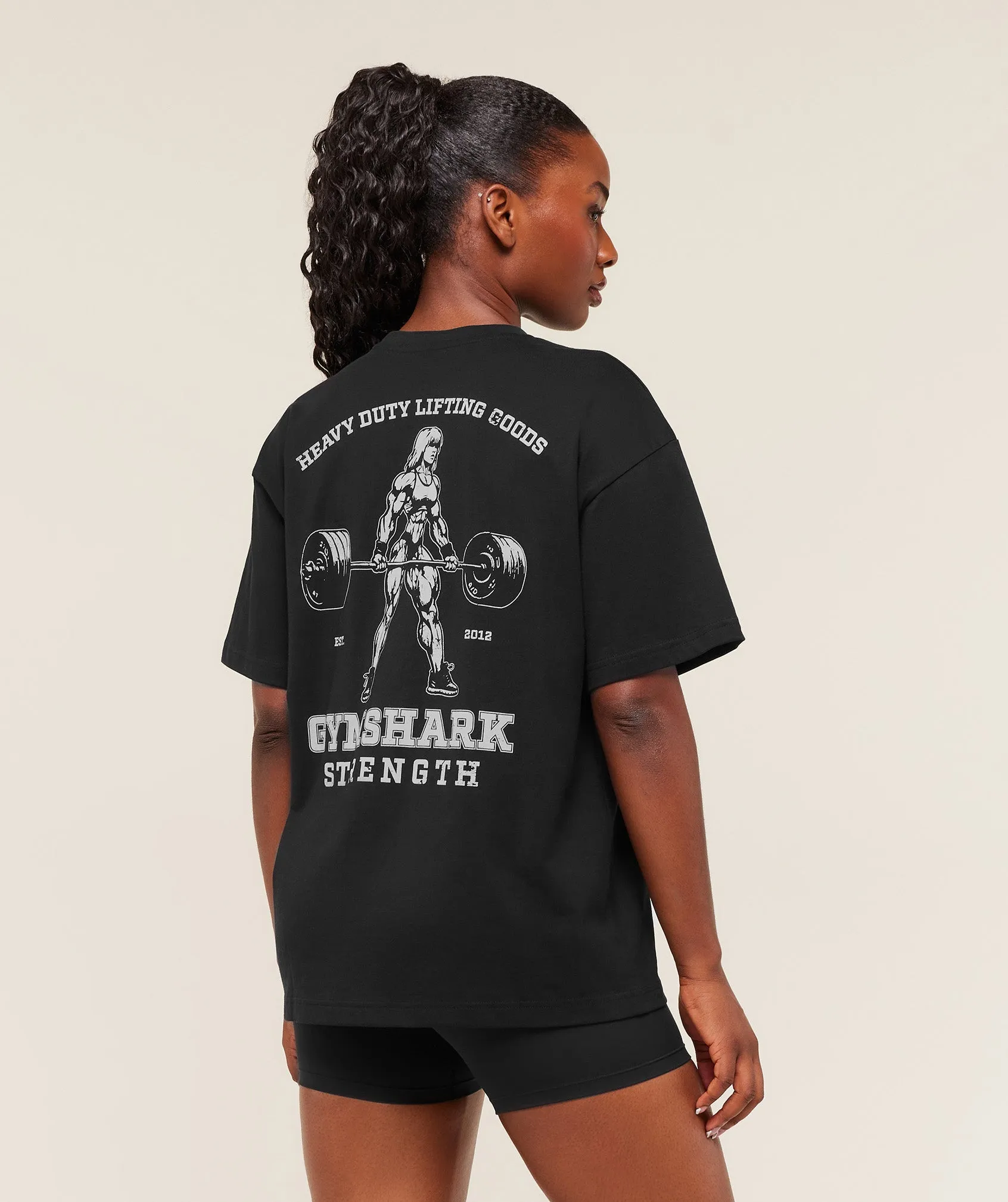 Gymshark Strength Graphic T-Shirt - Black sold by Gymshark