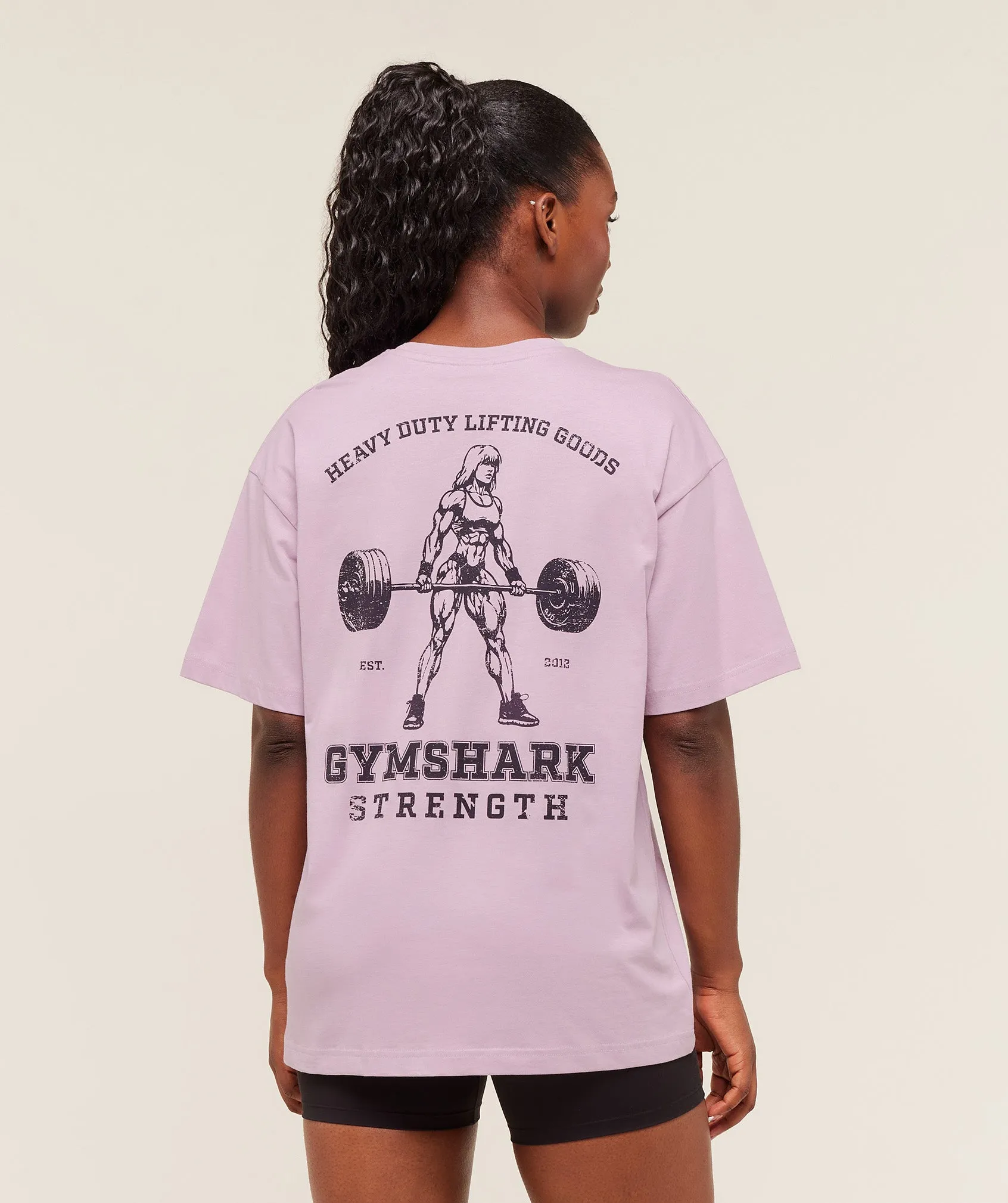Gymshark Gymshark Strength Graphic T-Shirt - Warm Lilac sold by Gymshark