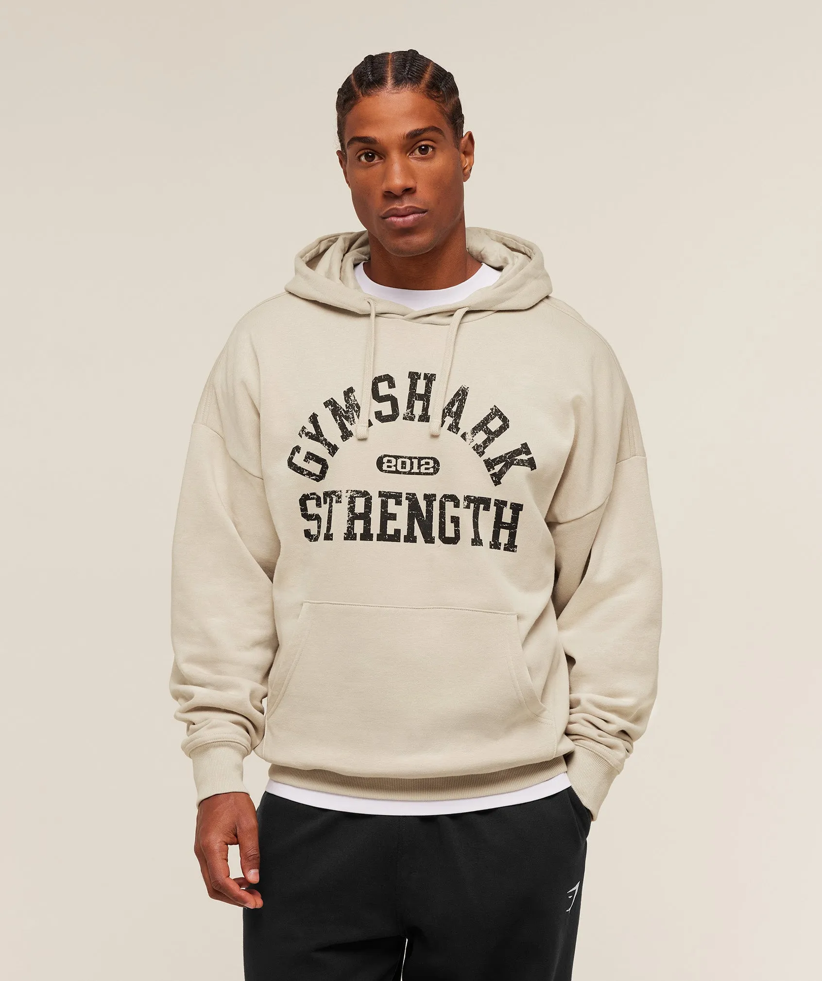 Gymshark 2012 Strength Hoodie - Pebble Grey sold by Gymshark