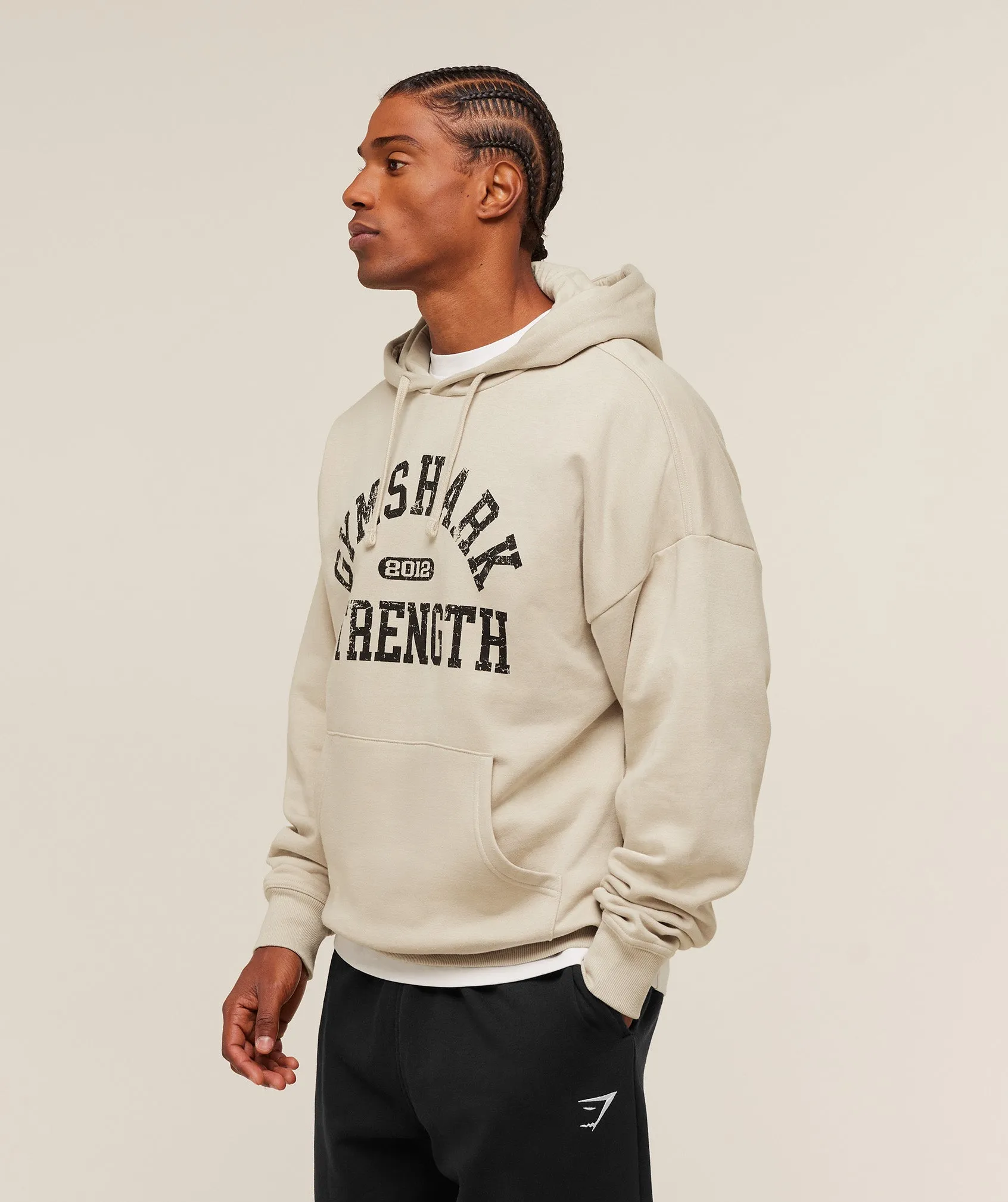 Gymshark 2012 Strength Hoodie - Pebble Grey sold by Gymshark product image thumbnail 3