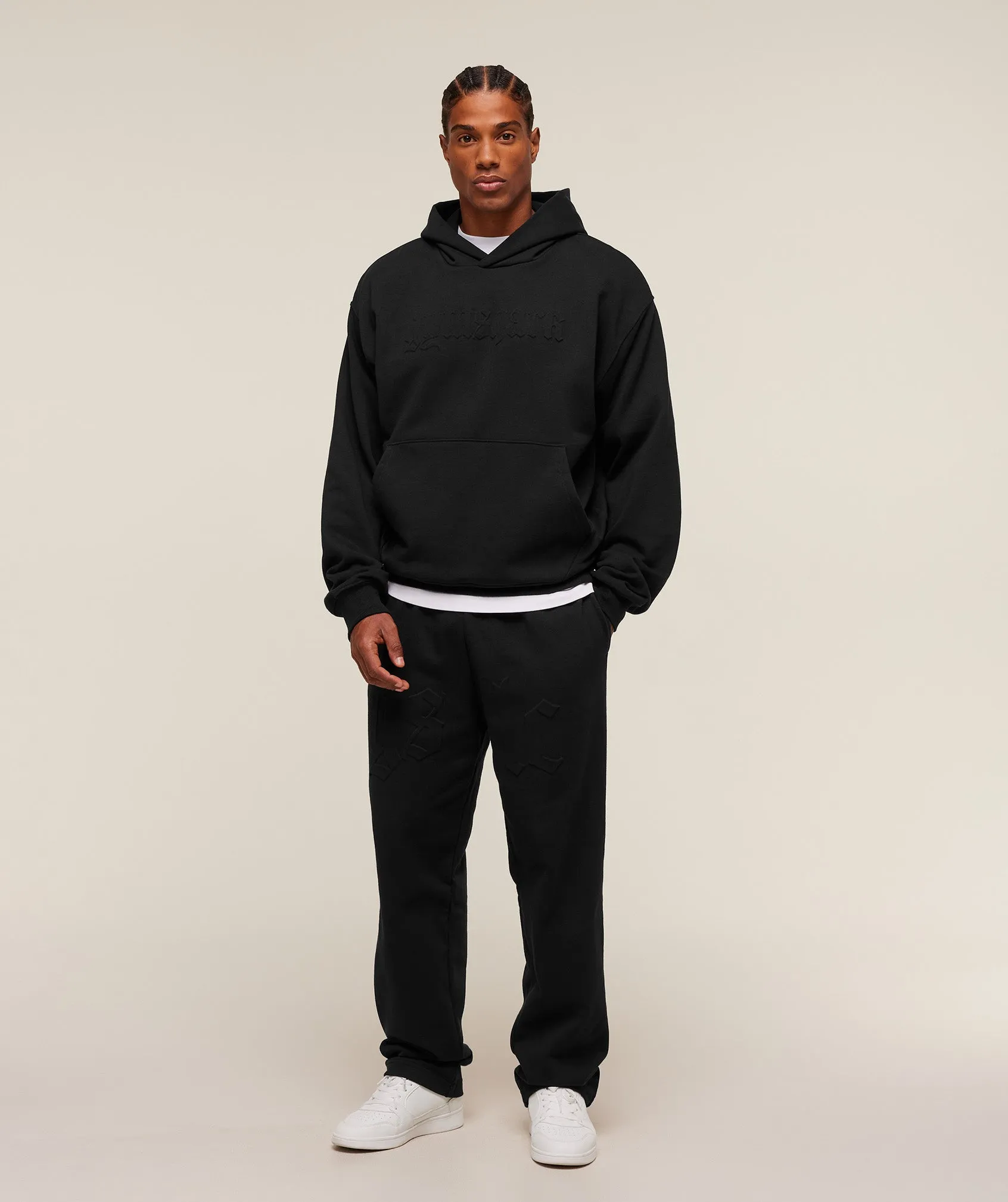 Gymshark Embossed Boxy Hoodie - Black sold by Gymshark product image thumbnail 5