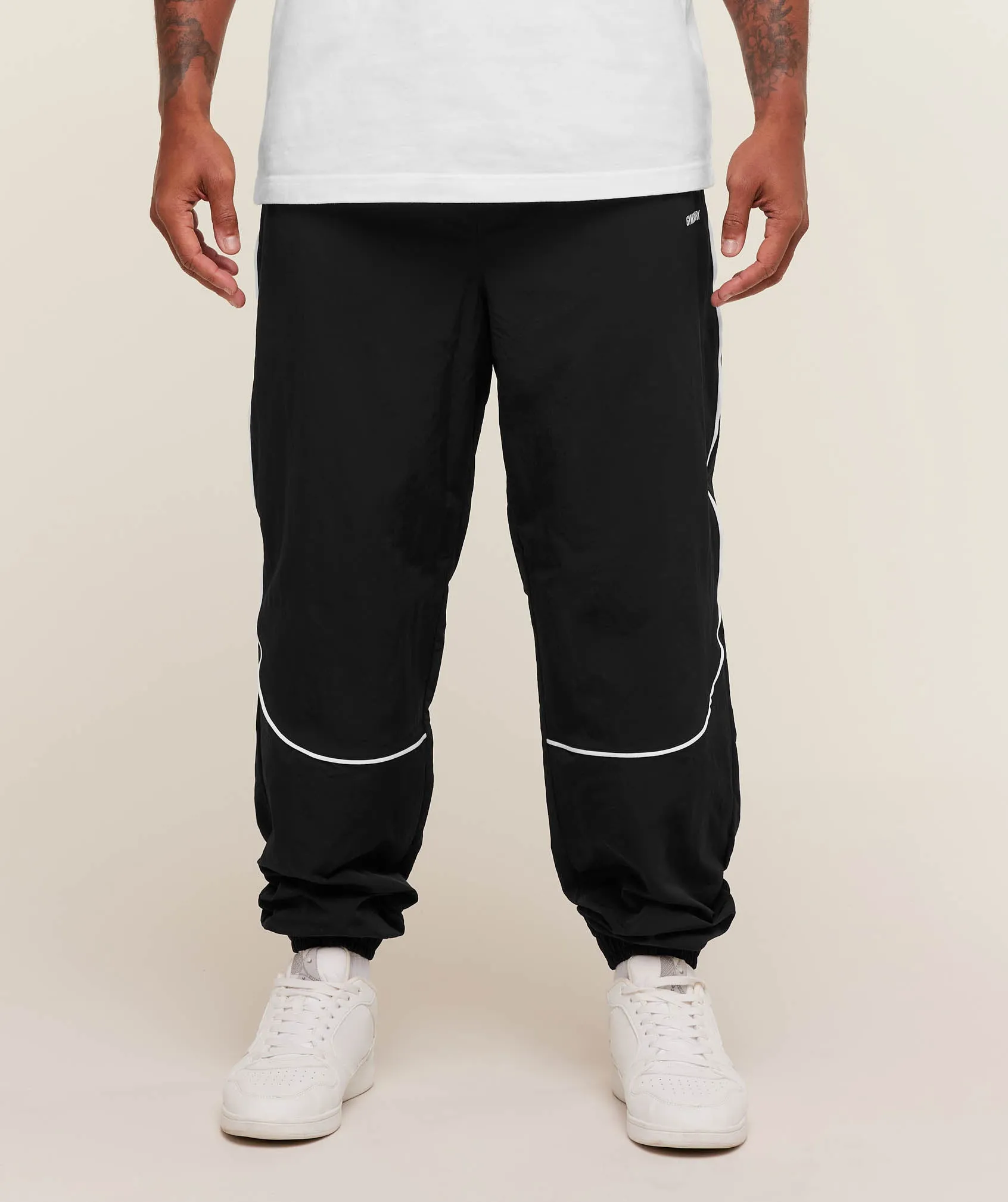 Gymshark Retro Shell Track Pants - Black sold by Gymshark