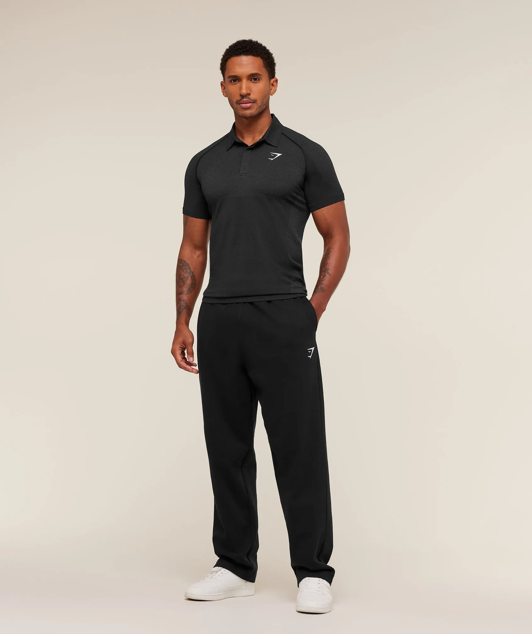 Gymshark Vital Polo - Black/Silhouette Grey sold by Gymshark product image thumbnail 5