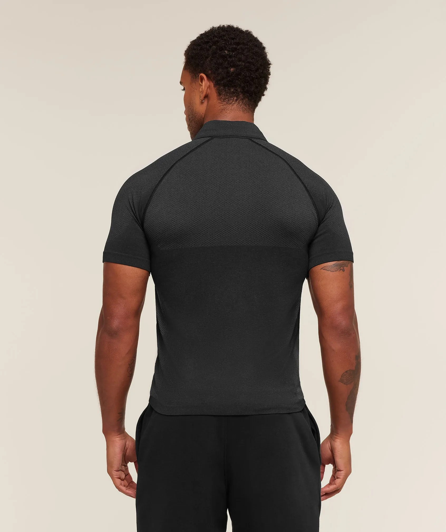 Gymshark Vital Polo - Black/Silhouette Grey sold by Gymshark product image thumbnail 3
