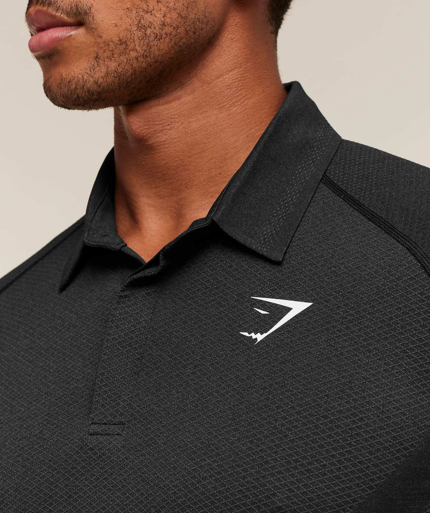 Gymshark Vital Polo - Black/Silhouette Grey sold by Gymshark product image thumbnail 4