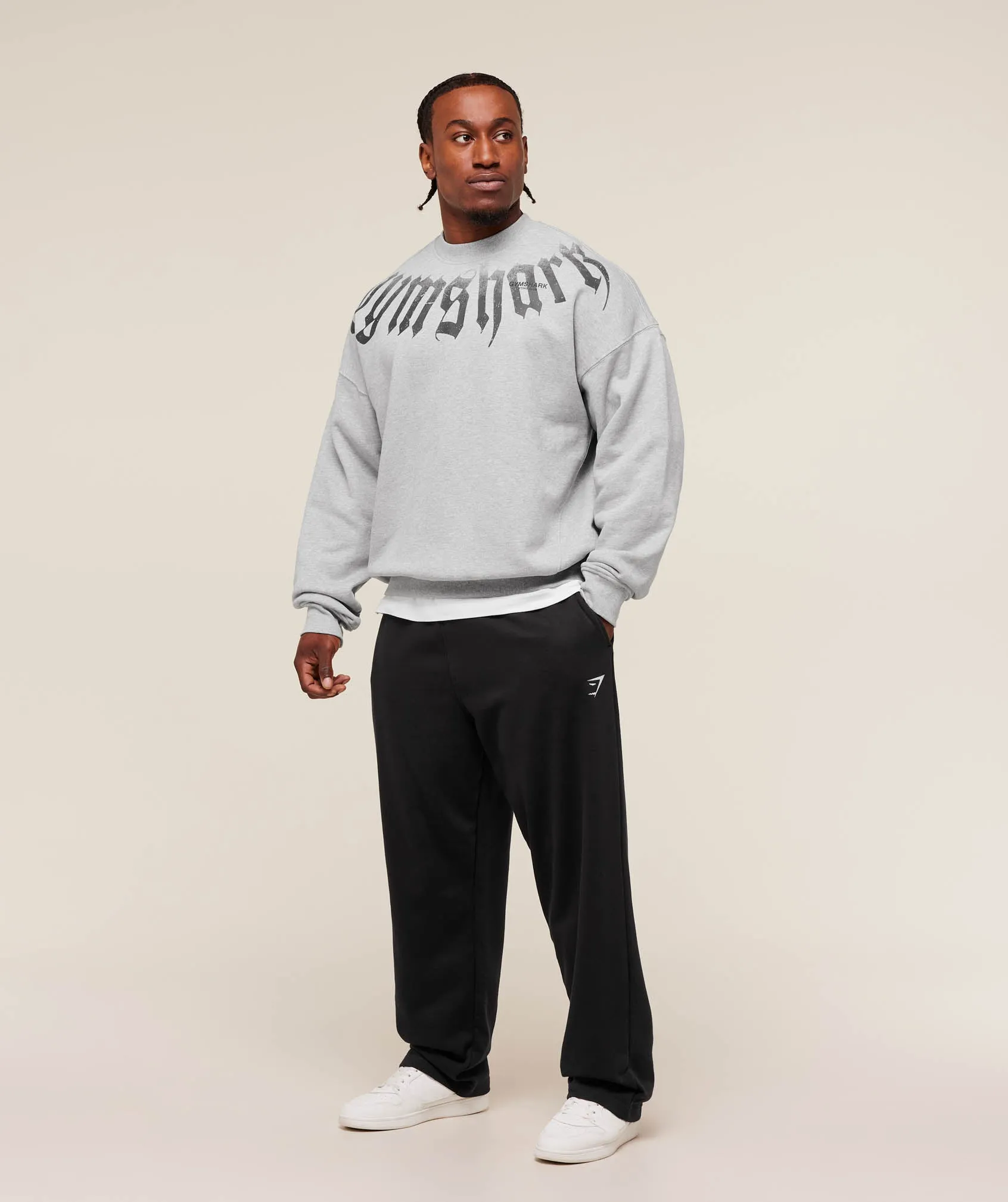 Gymshark Fade Graphic Crew - Light Grey Core Marl sold by Gymshark product image thumbnail 5