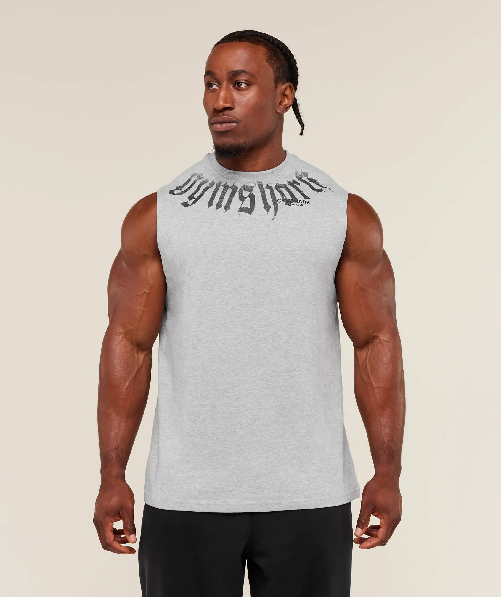 Gymshark Fade Graphic Tank - Light Grey Core Marl sold by Gymshark product image thumbnail 4