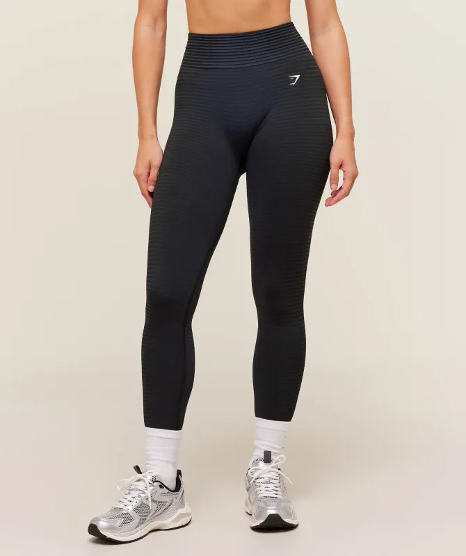 Gymshark Sport Seamless Leggings - Heavy Blue/Black sold by Gymshark