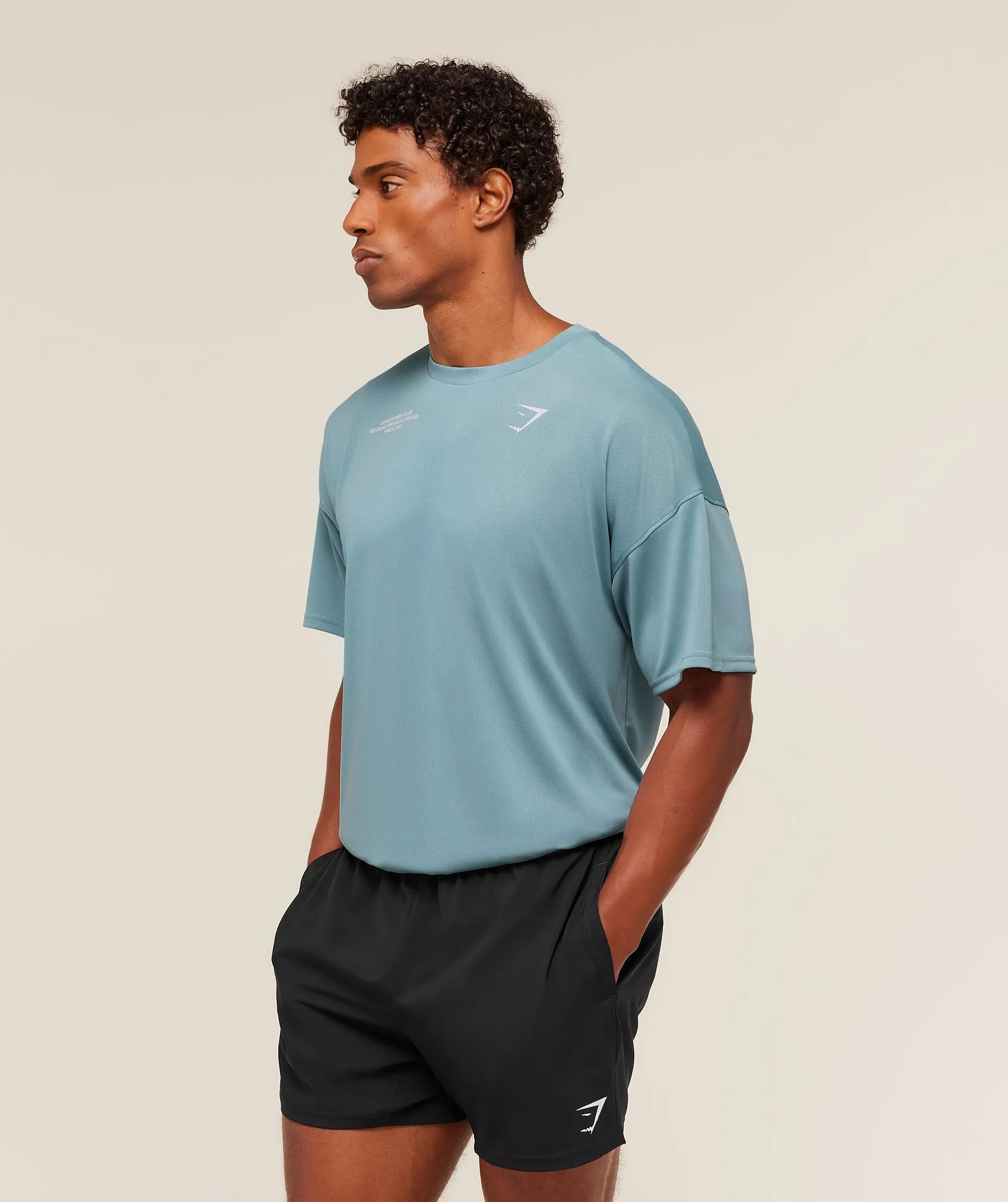 Gymshark Conditioning Club Oversized T-Shirt - Bench Blue sold by Gymshark product image thumbnail 3