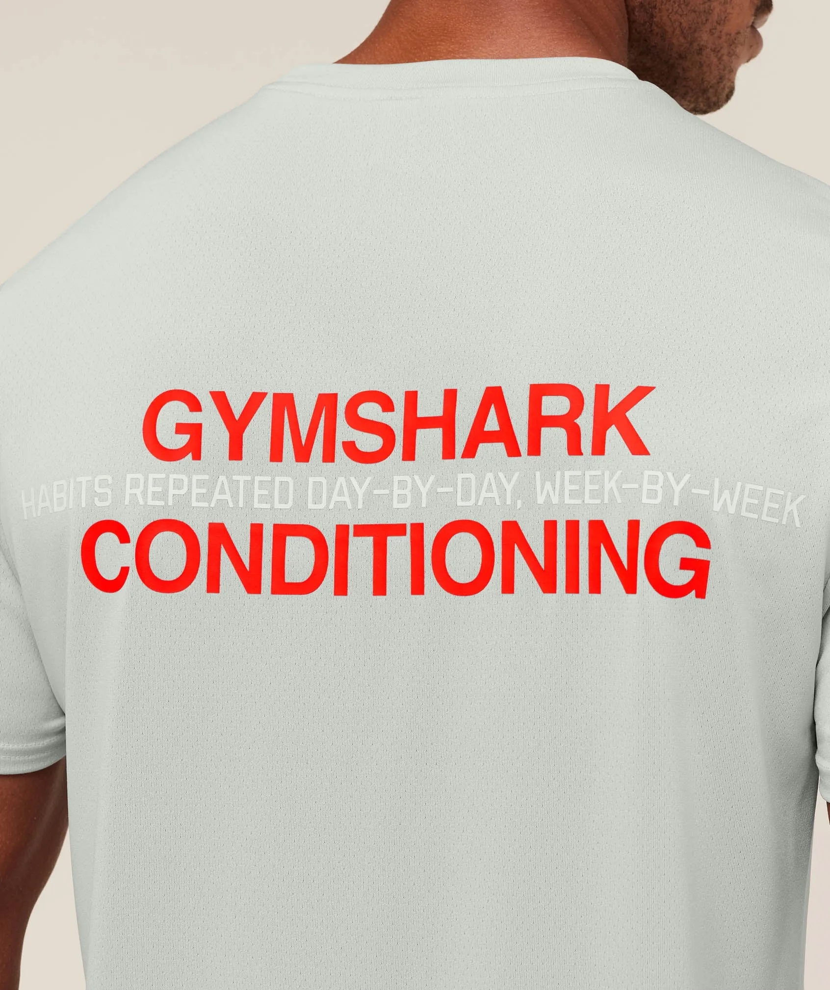 Gymshark Gymshark Conditioning T-Shirt - Light Grey sold by Gymshark product image thumbnail 3