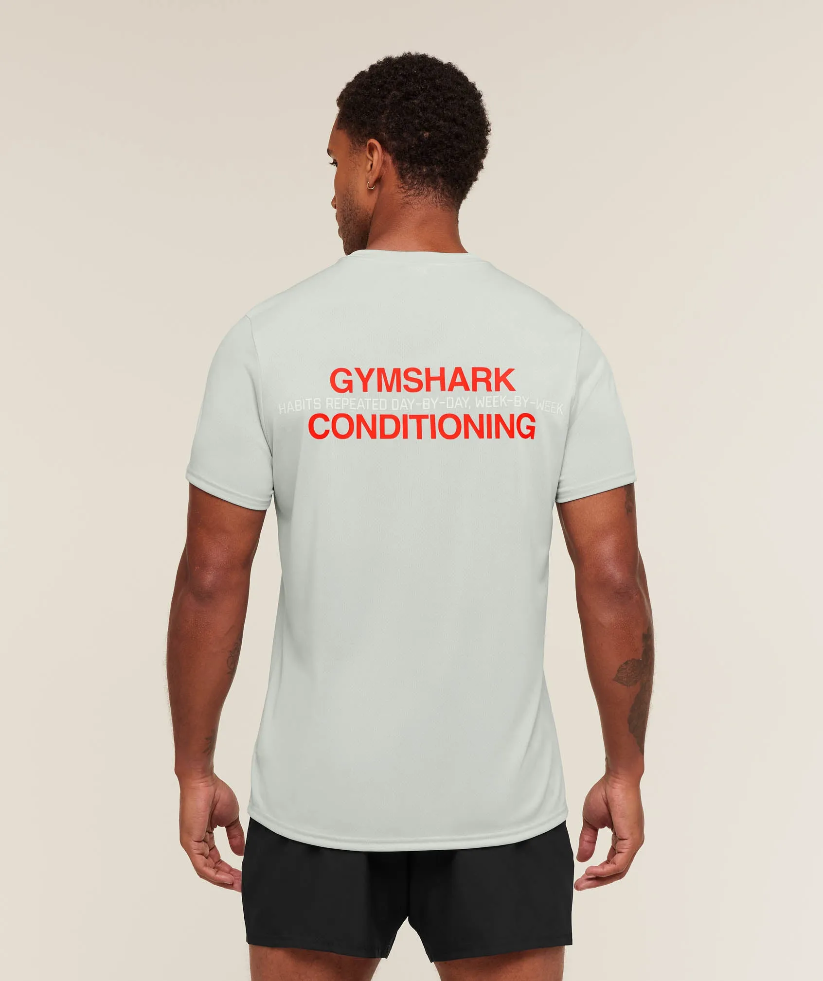 Gymshark Gymshark Conditioning T-Shirt - Light Grey sold by Gymshark product image thumbnail 5